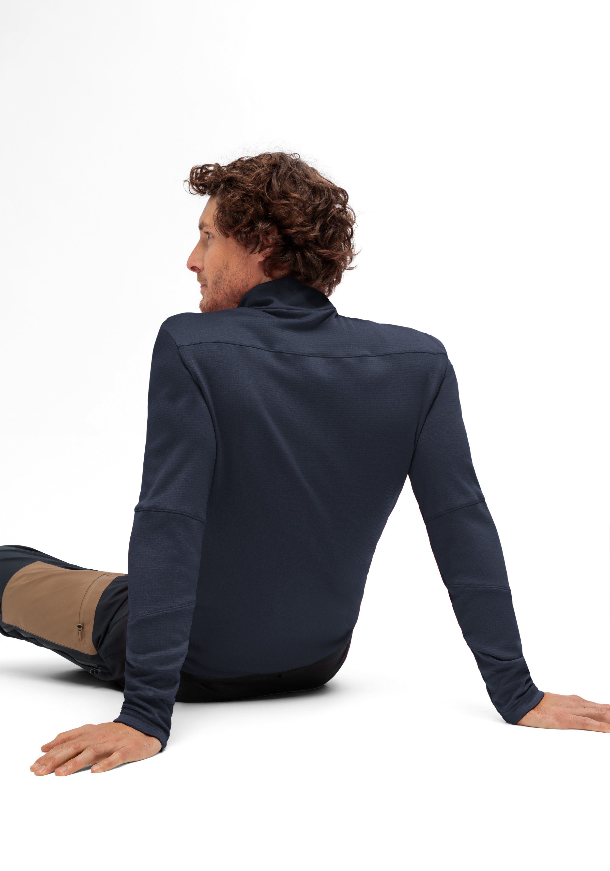 Maier Sports Fleecejack Sinaia M Heren midlayer, ademend en sneldrogend, slim fit