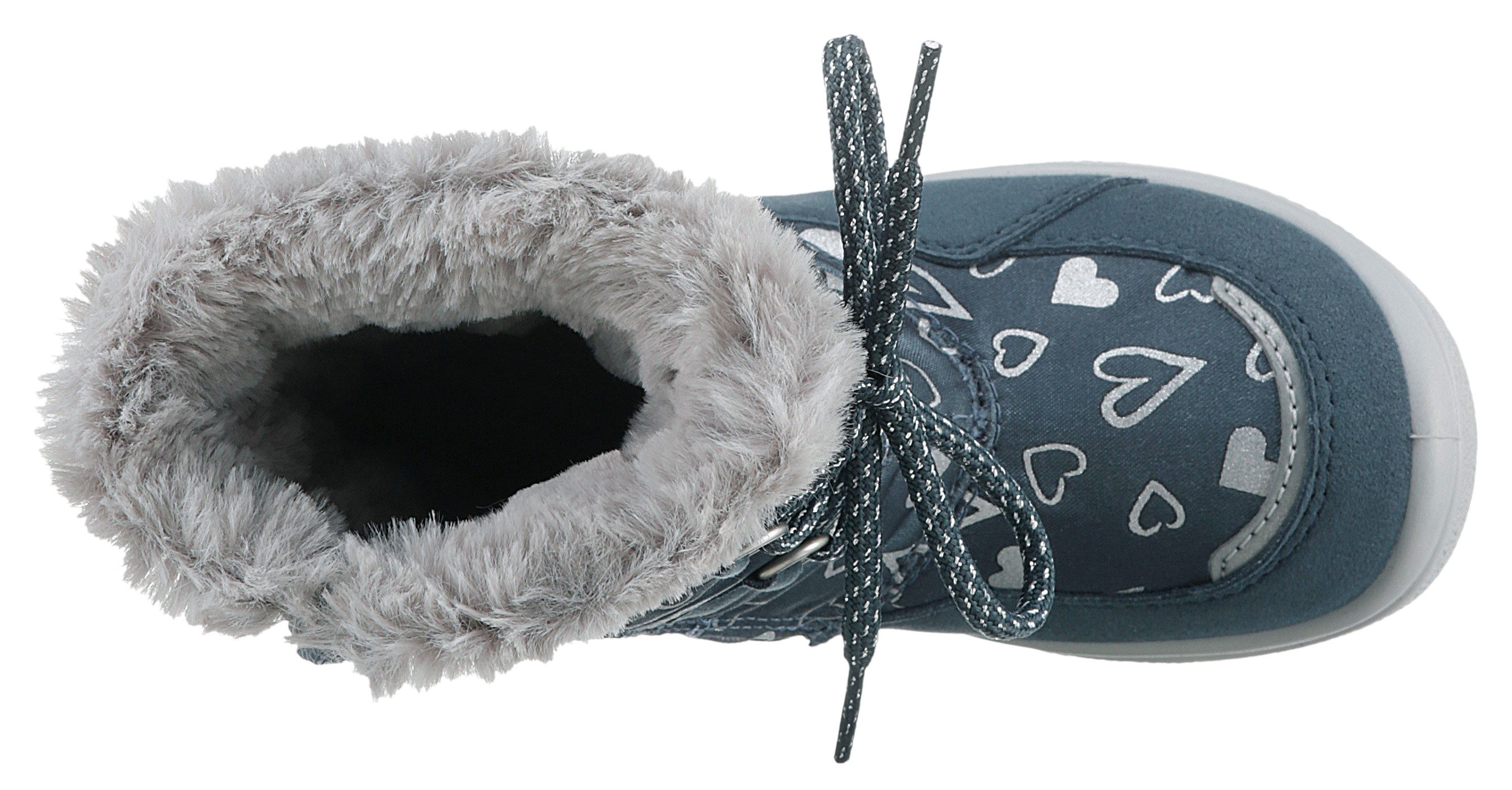 Superfit Winterlaarzen CRYSTAL WMS: middel Sneeuwlaarzen veterschoenen winterlaars met glitter