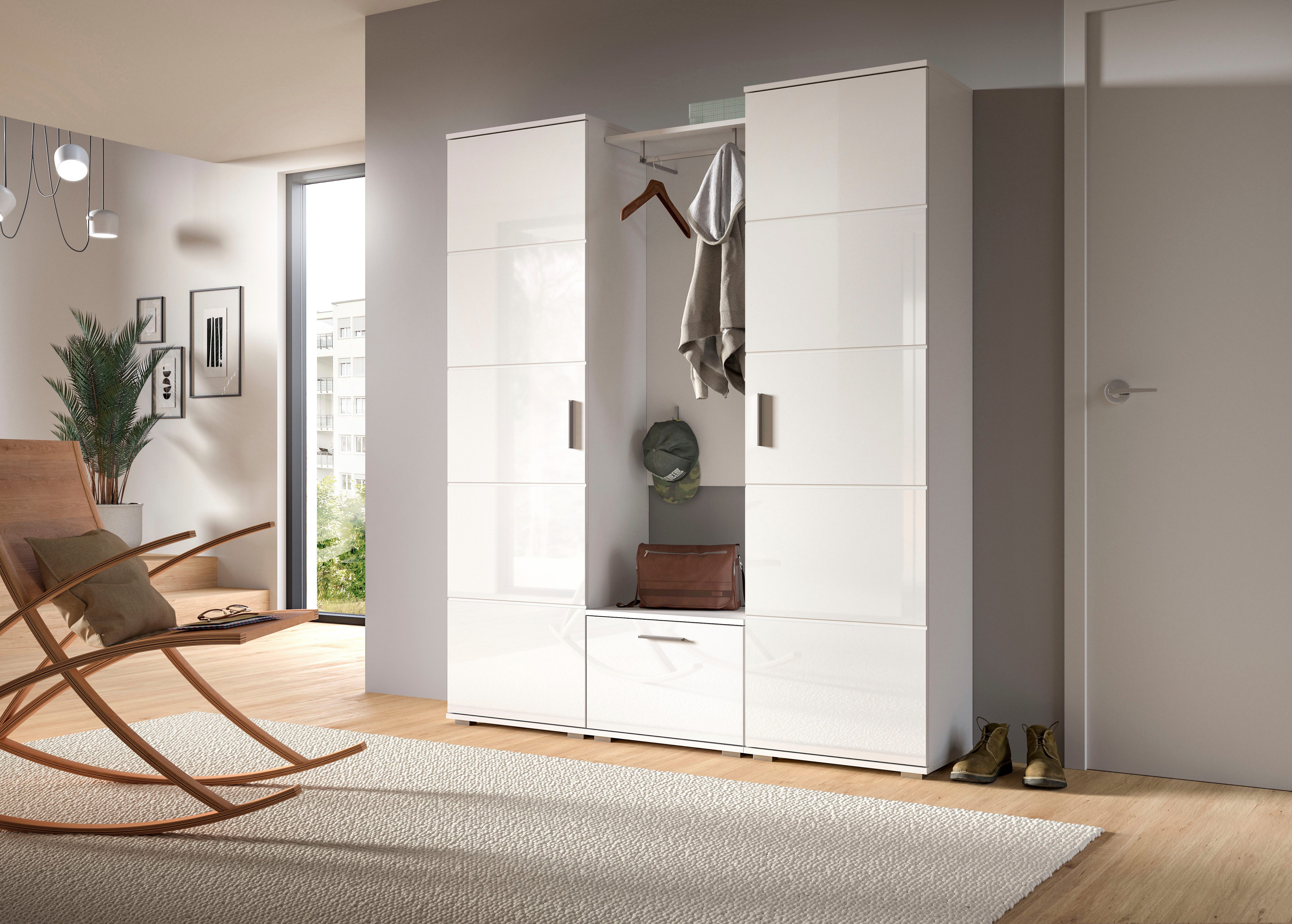 INOSIGN Halmeubelset Valge, Breedte 180 cm inclusief 15 cm typeafstand, 4-delig Set, bestaande uit: (4-delig)