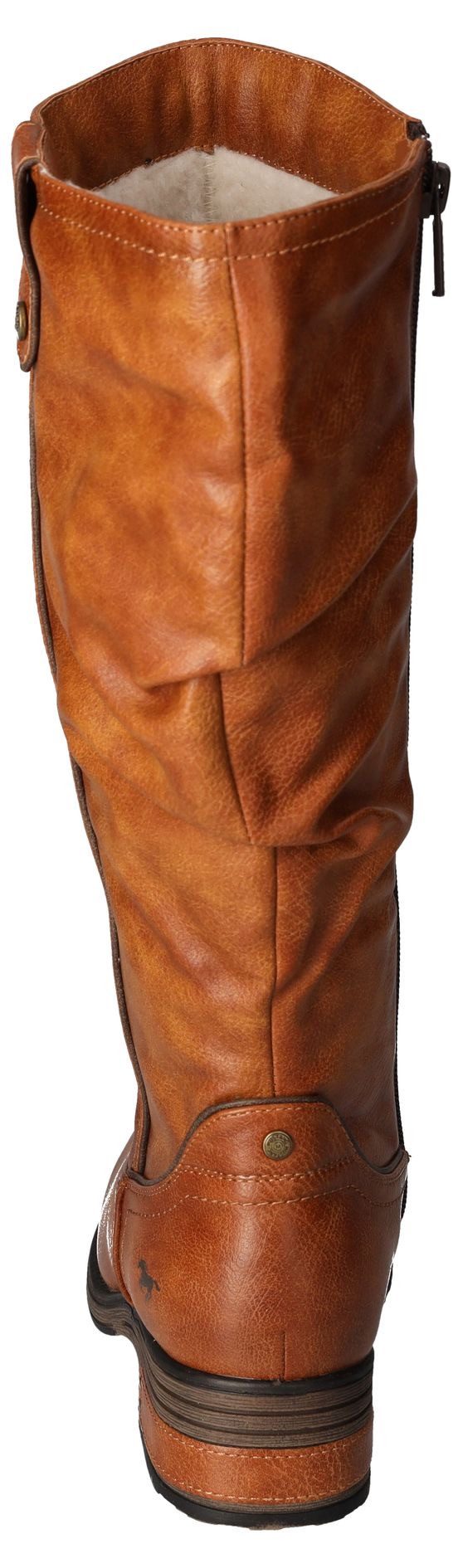 Mustang Shoes Winterlaarzen long shaft boots, block heel, with gathers at the slouchy shaft