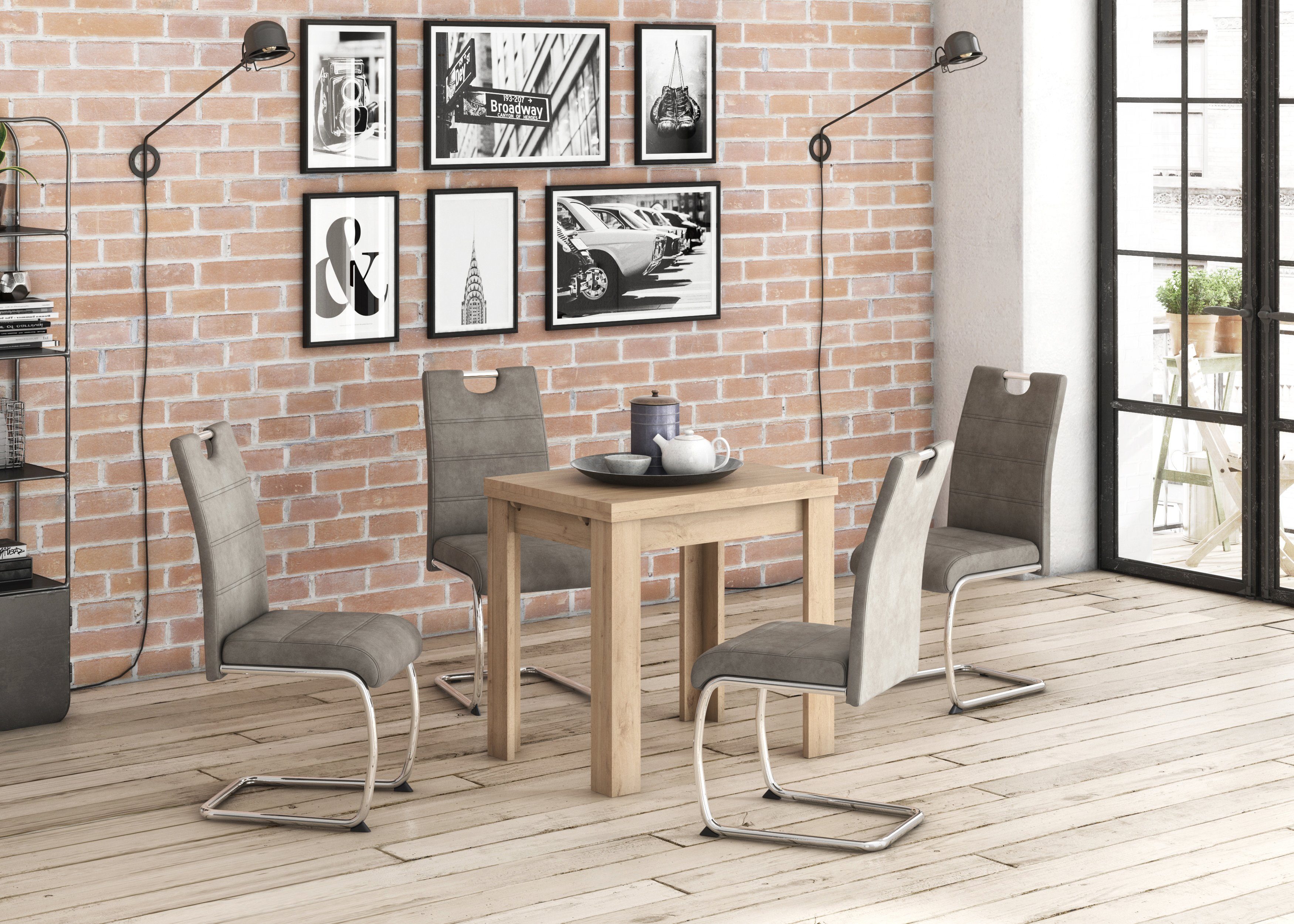 Mäusbacher Eettafel Monti BESTSELLER!, tafel, keukentafel, uittrekbare tafel uit te trekken tot 136 cm