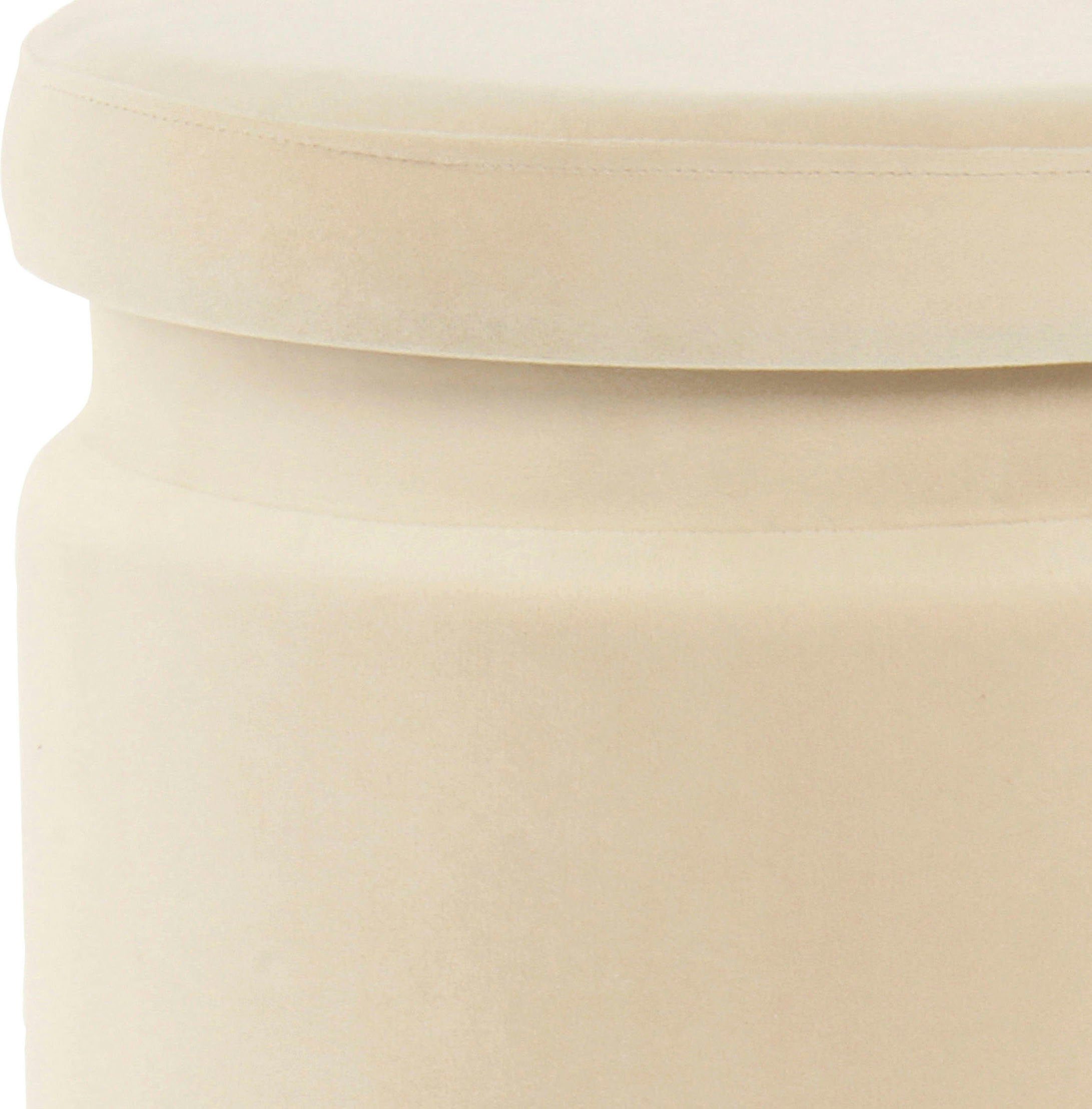 Kayoom Hocker met bergruimte Kruk Zora 225 2-delige set, fluweelzachte stof bekleding, ronde elegante vorm (set, 2 stuks)