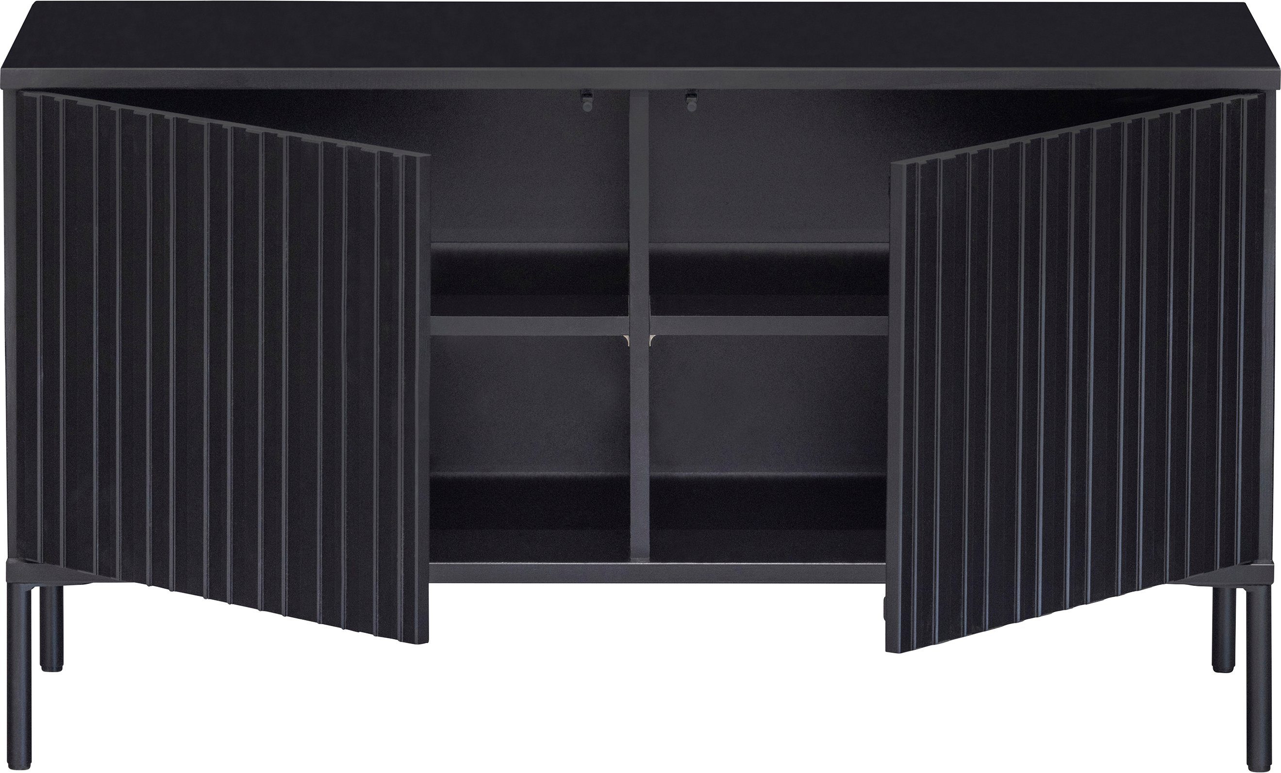 WOOOD Dressoir New Gravure, TV-commode, breedte 100 cm of 150 cm Commode hoogte 56 cm, met grafische reliëfdeuren, veel opbergruimte