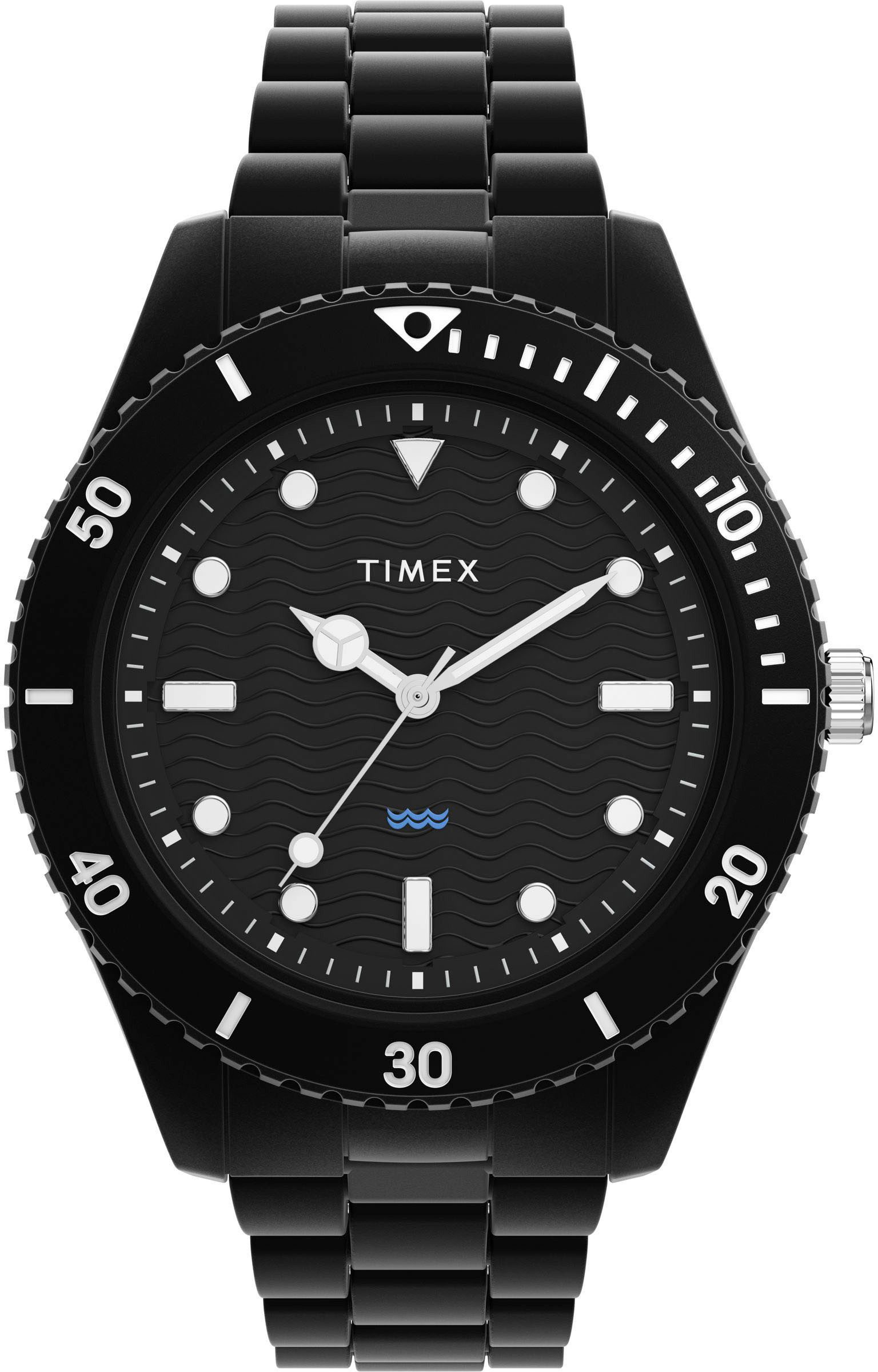 Timex Kwartshorloge LEGACY 42 mm Armbandhorloge, herenhorloge, kunststof armband, fluorescerende wijzers heren horloges zwart