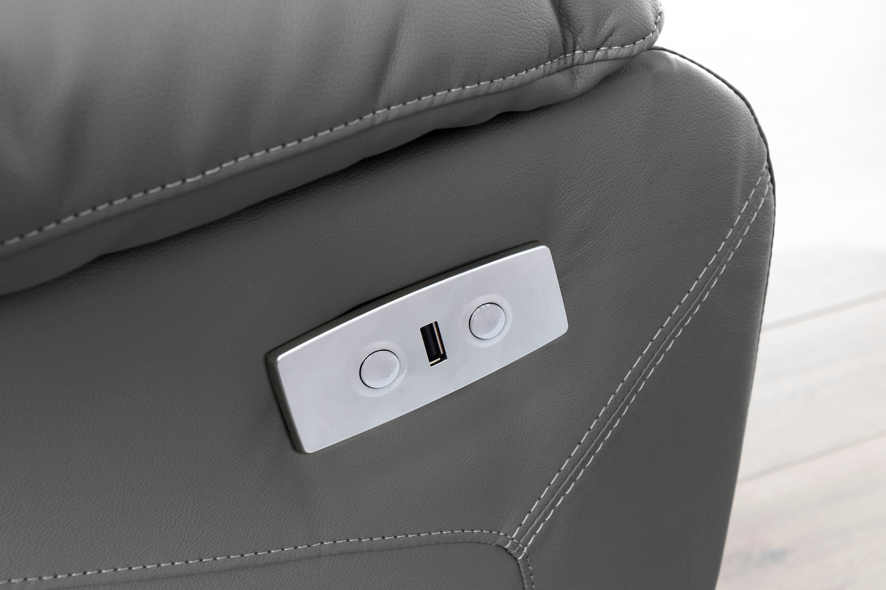 Home affaire 3-zitsbank Lannilis met handmatige en elektrische relaxfunctie