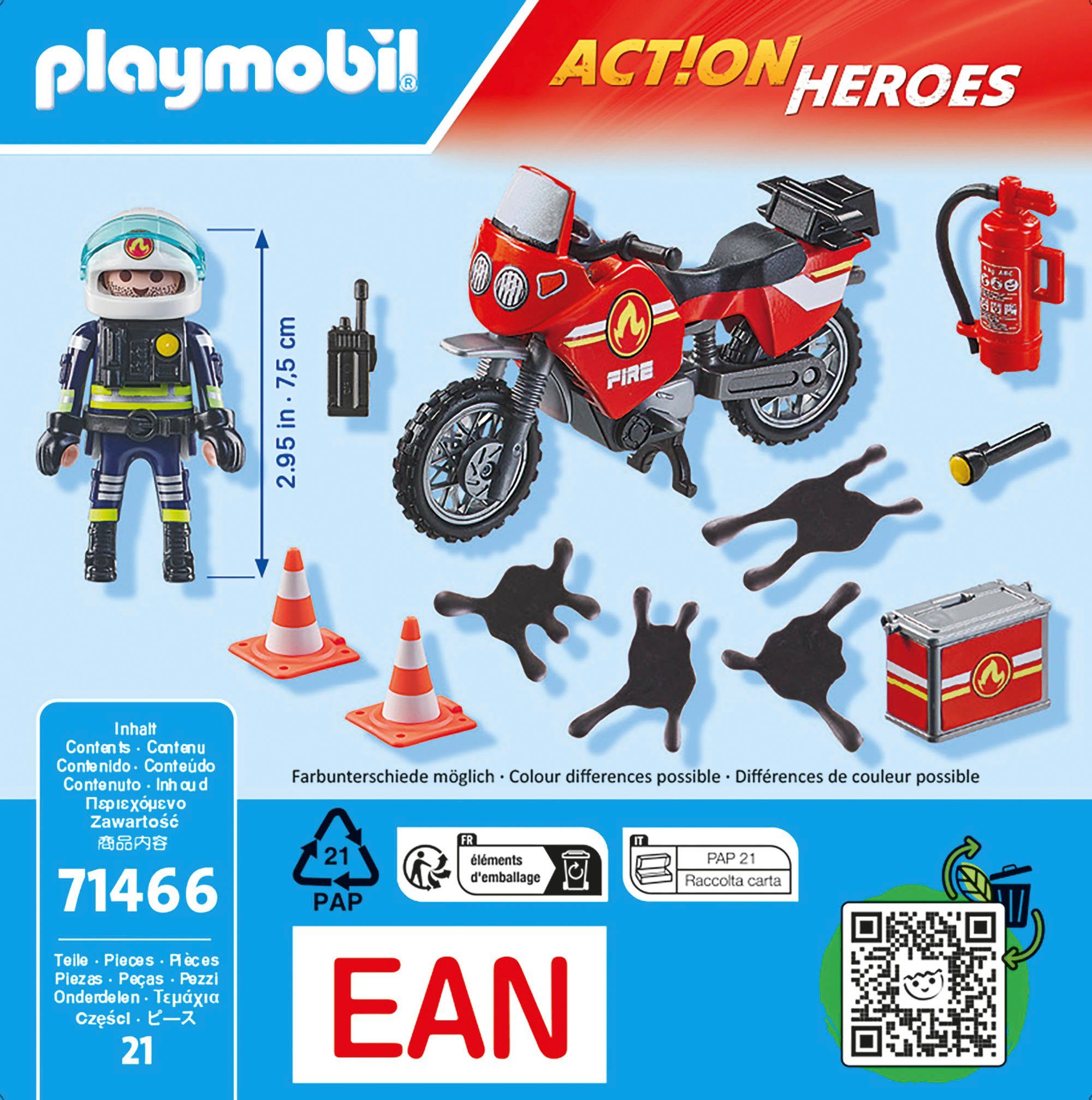 Playmobil® Constructie-speelset Brandweer op de plaats van het ongeval (71466), Action Heroes (21-delig)