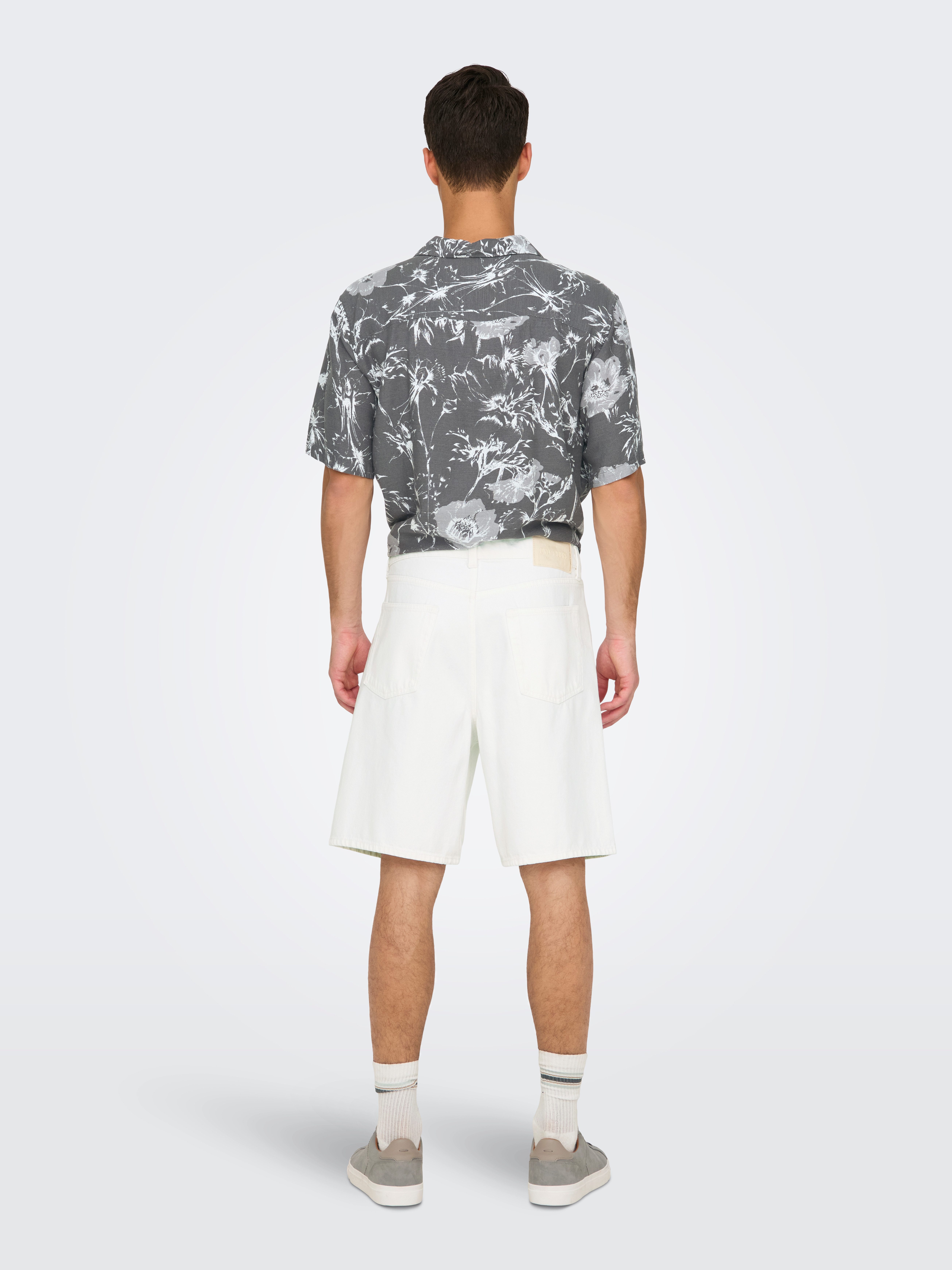 ONLY & SONS Short ONSFADE LOOSE WHITE 1662 PIM DNM SHORTS