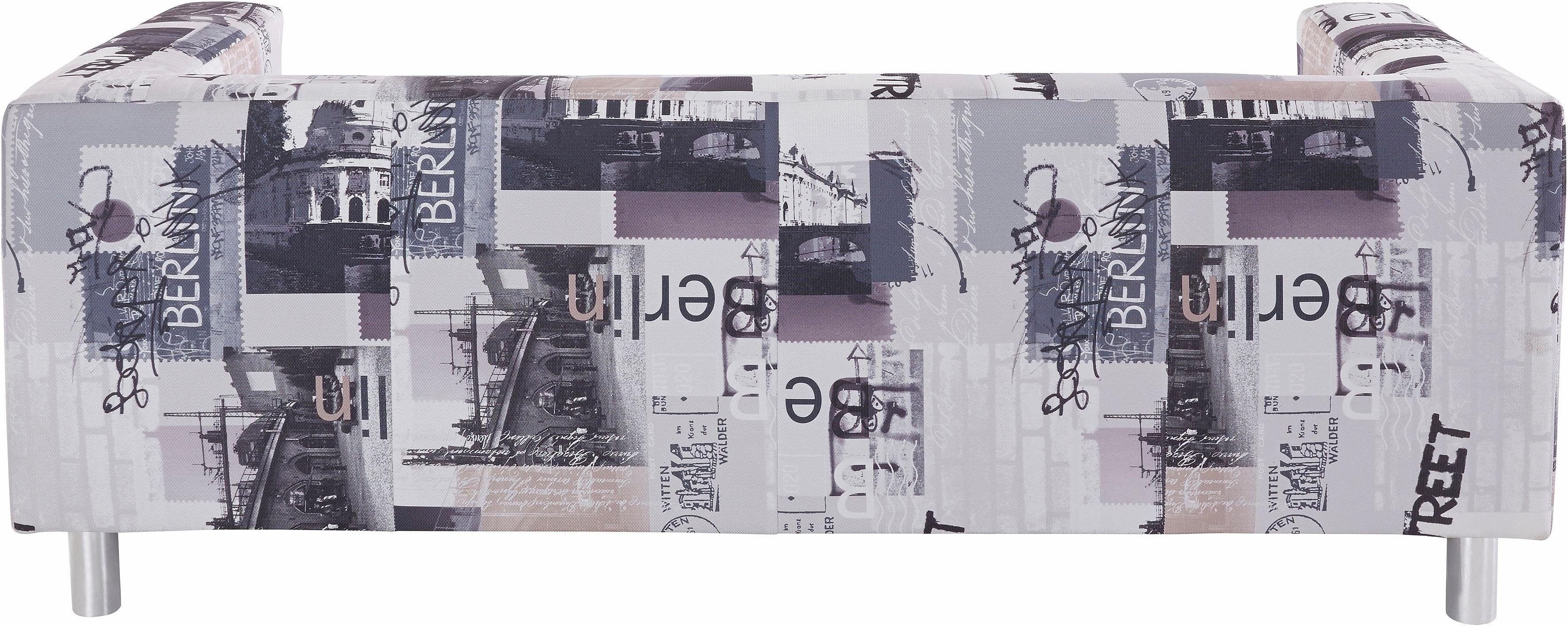 INOSIGN 3-zitsbank Clip met berlijnse print