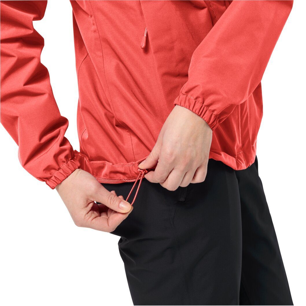 Jack Wolfskin Functioneel jack STORMY POINT 2L JKT W met opbergbare capuchon waterdicht ademend en winddicht