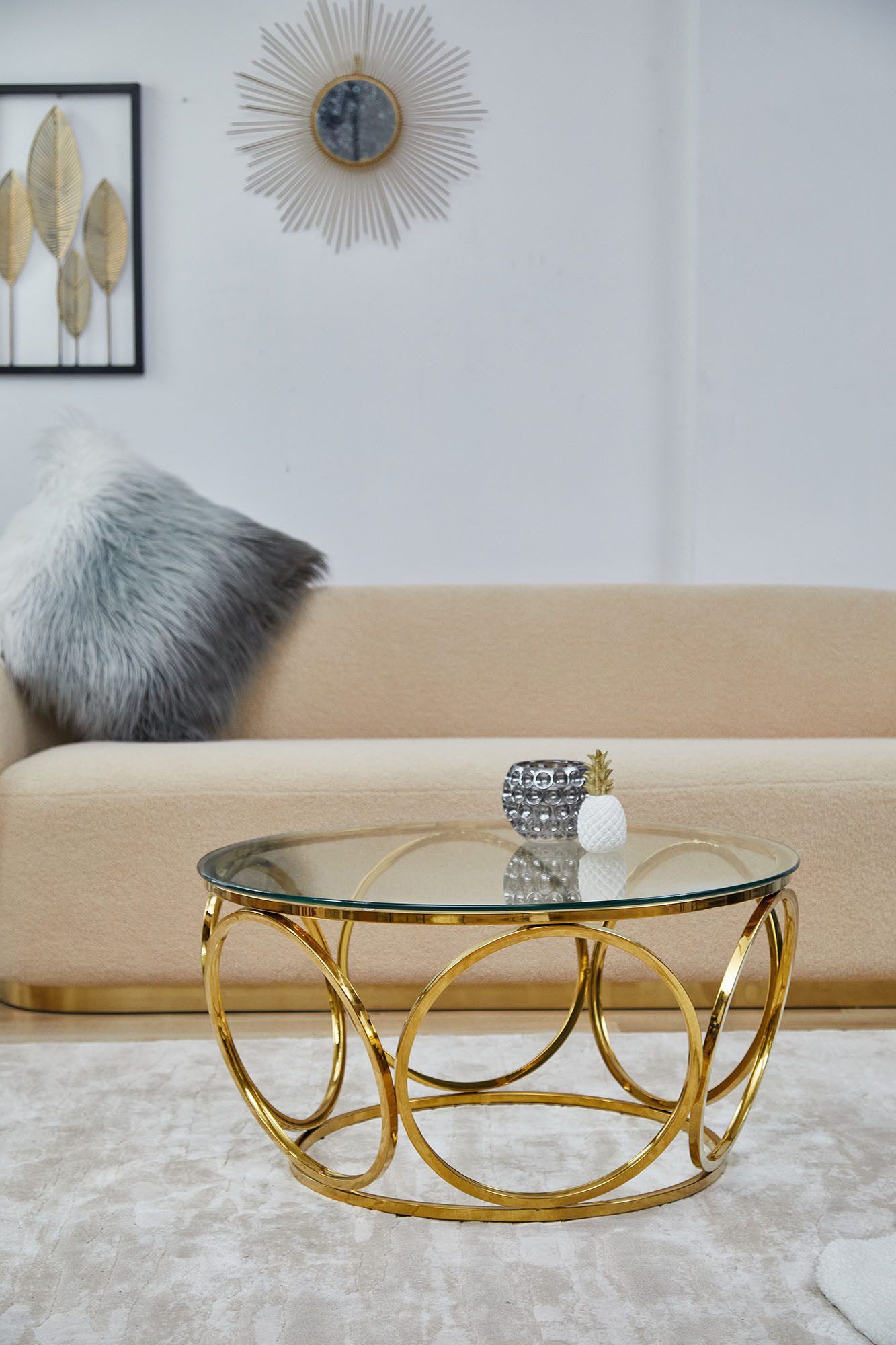 SalesFever Salontafel met designframe van roestvrij staal
