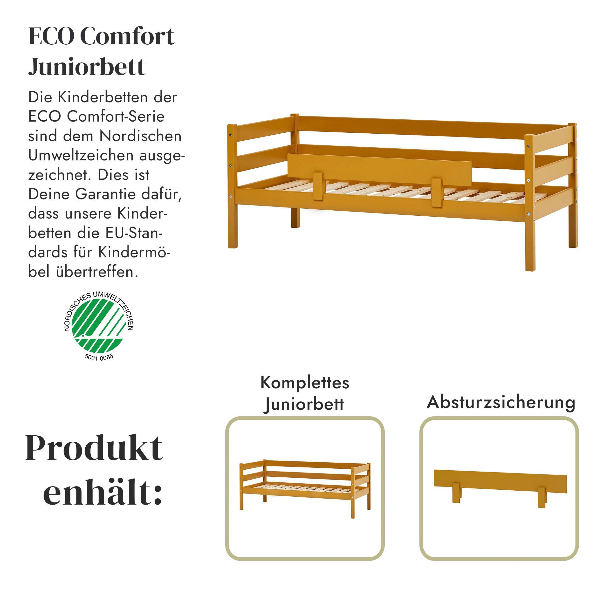Hoppekids 1-persoonsledikant ECO Comfort kinderbed, massief grenenhout, tienerbed inclusief lattenbodem (set)
