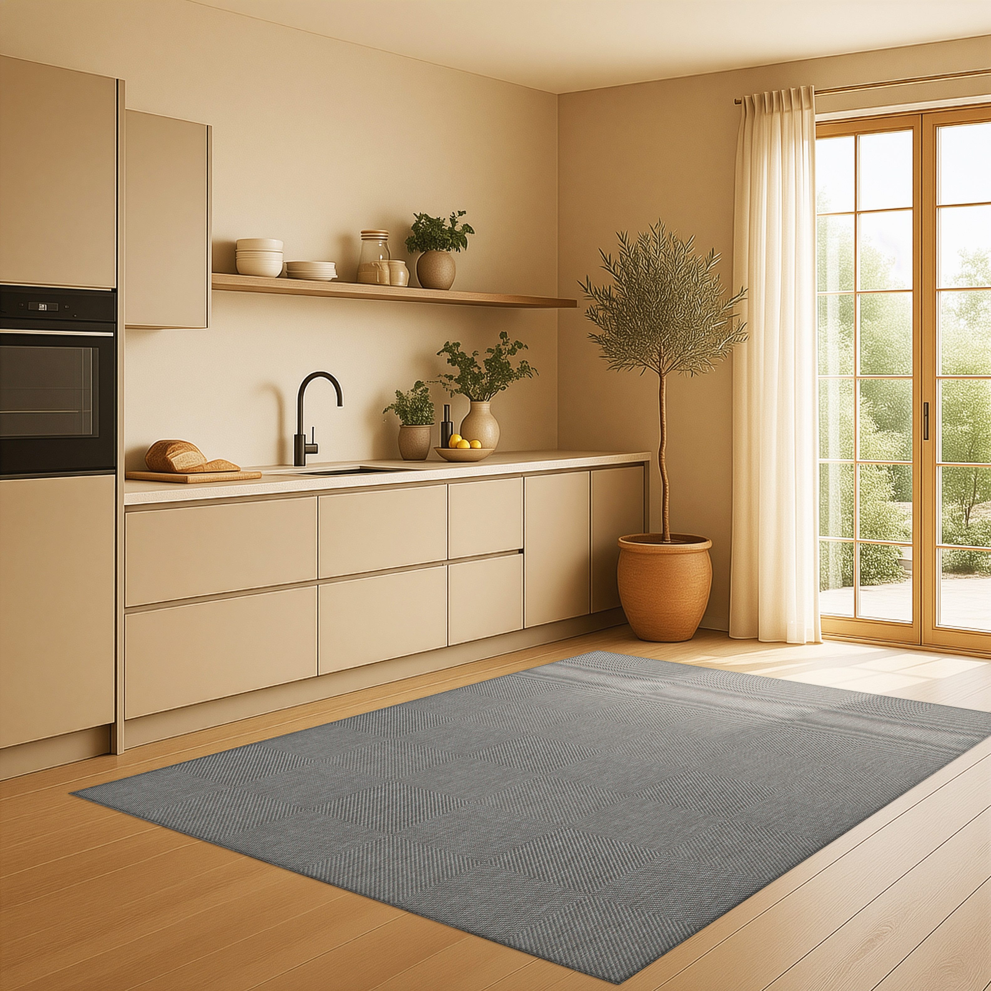 my home Vloerkleed Anna is ook als loper verkrijgbaar Geschikt voor binnen en buiten, sisal-look, weerbestendig & uv-bestendig