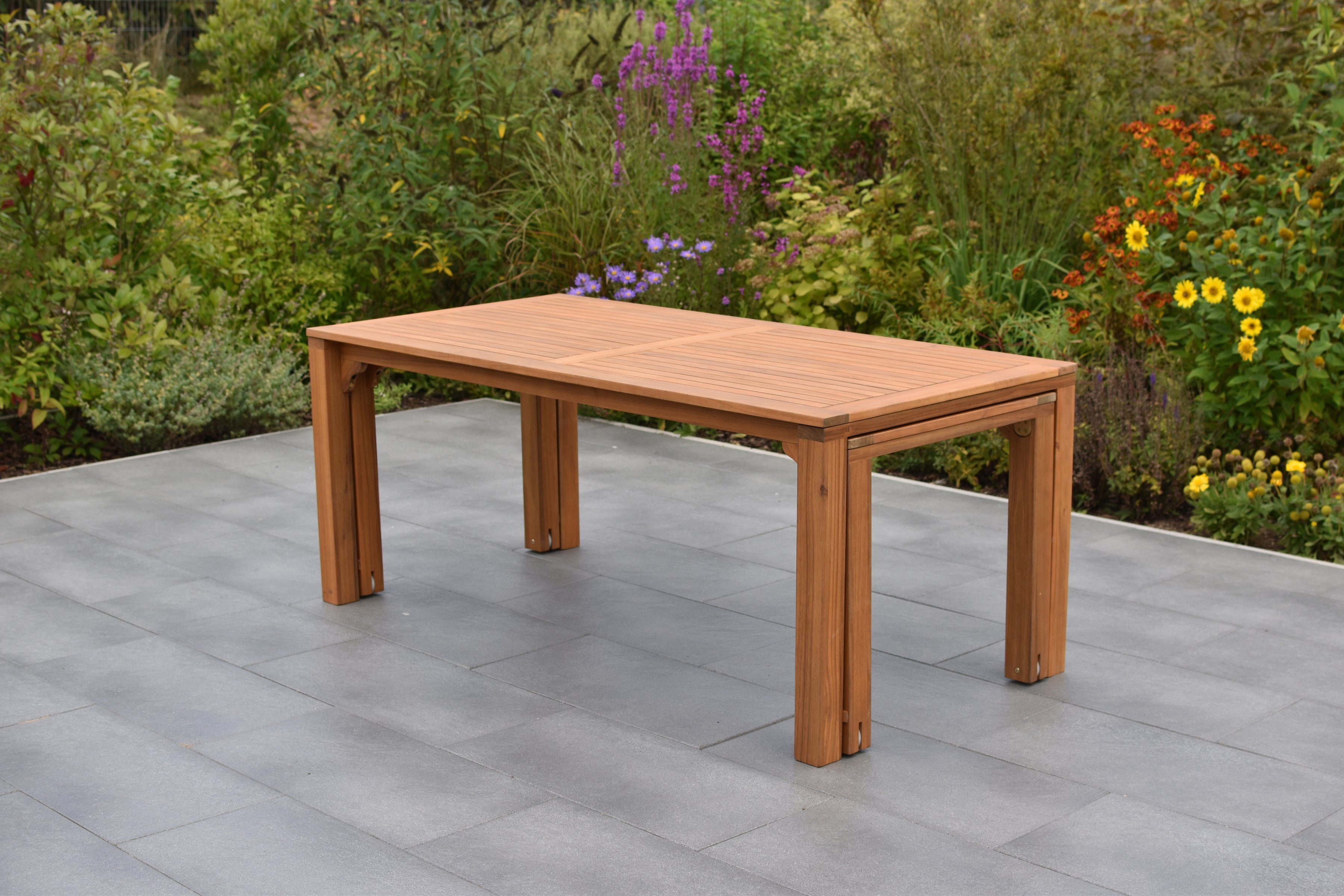 MERXX Tuintafel Flex uitschuifbare tafel uitbreidbaar, bxd: ca. 90/73 x 185/370 cm, kan ook afzonderlijk worden gebruikt
