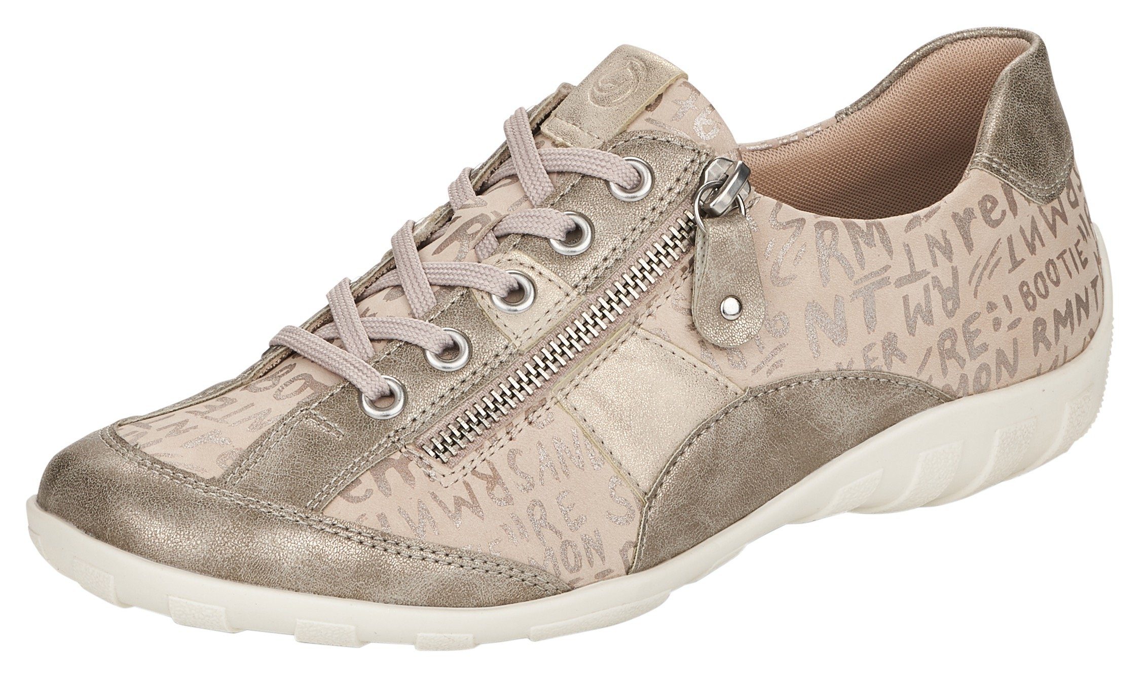Remonte Veterschoenen met fijne metallic glans, vrijetijdsschoen, lage schoen, veterschoen