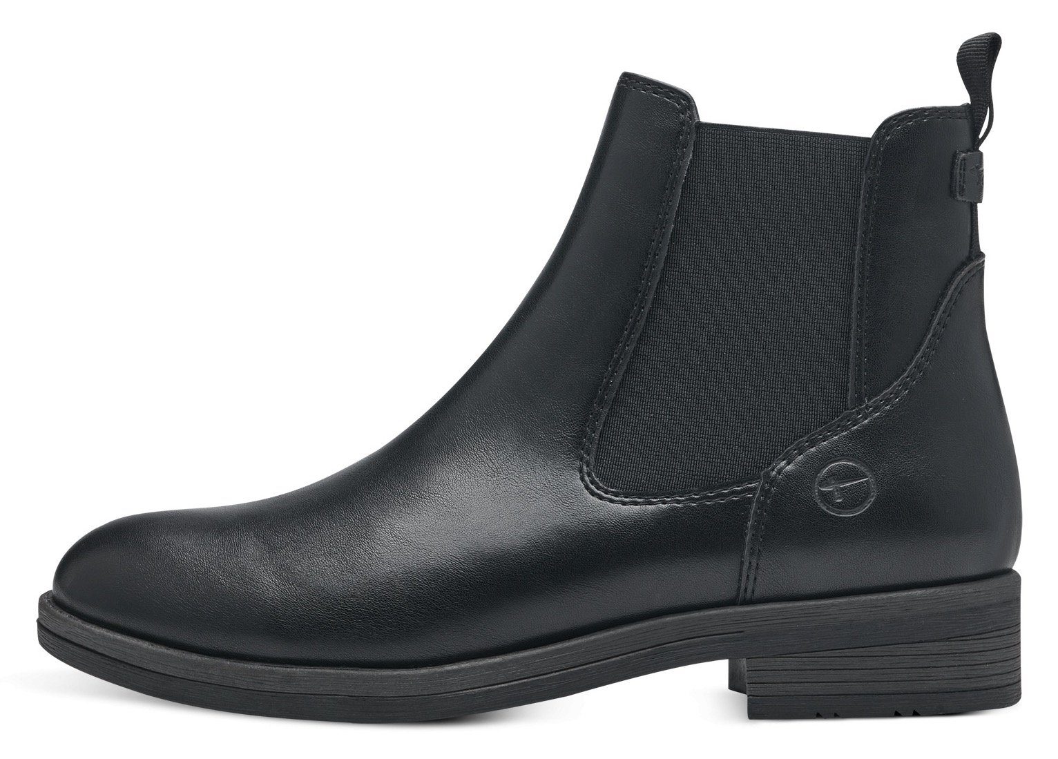 Tamaris Chelsea-boots blokhak, laarsjes, business schoen, instapschoen, aantrekband
