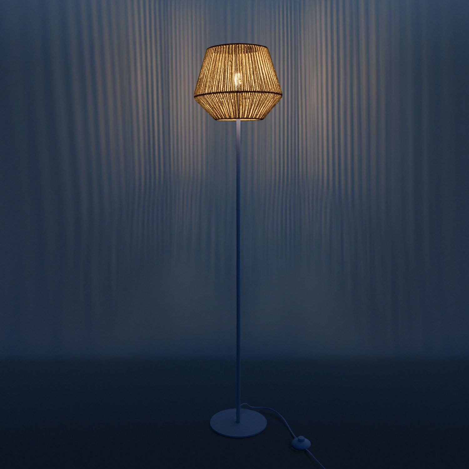 Paco Home Staande lamp Pinto moderne led lamp in boho-look, woonkamer, slaapkamer, fitting e27