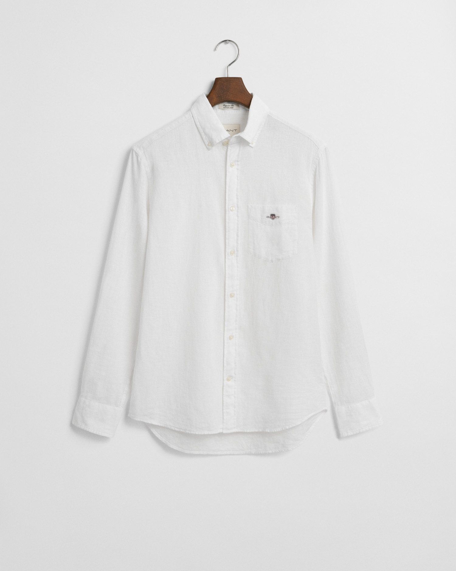 Gant Overhemd met lange mouwen REG COTTON LINEN SHIRT
