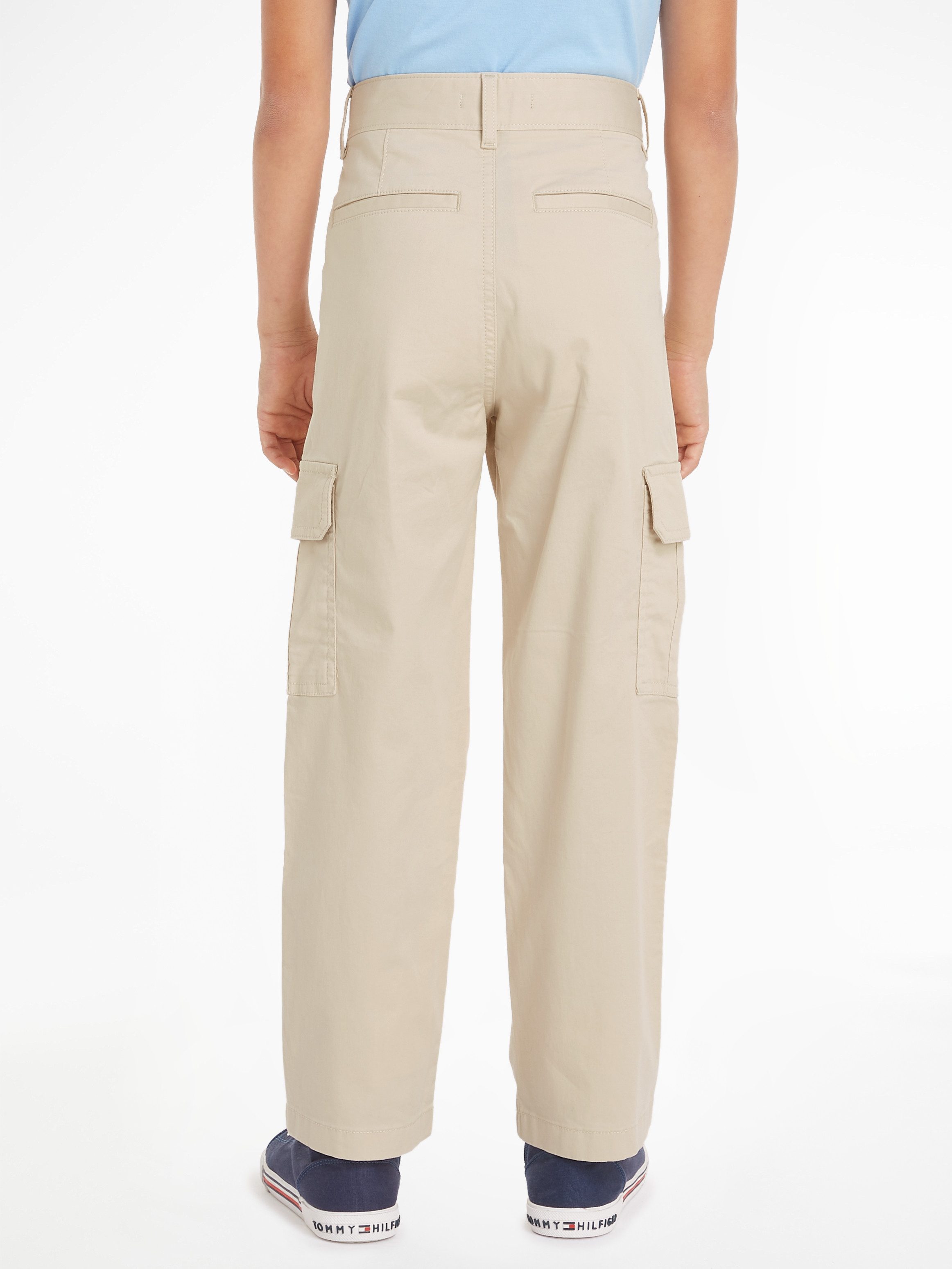 Tommy Hilfiger Cargobroek UTILITY CARGO PANTS Kinderen tot 16 jaar met logostiksel