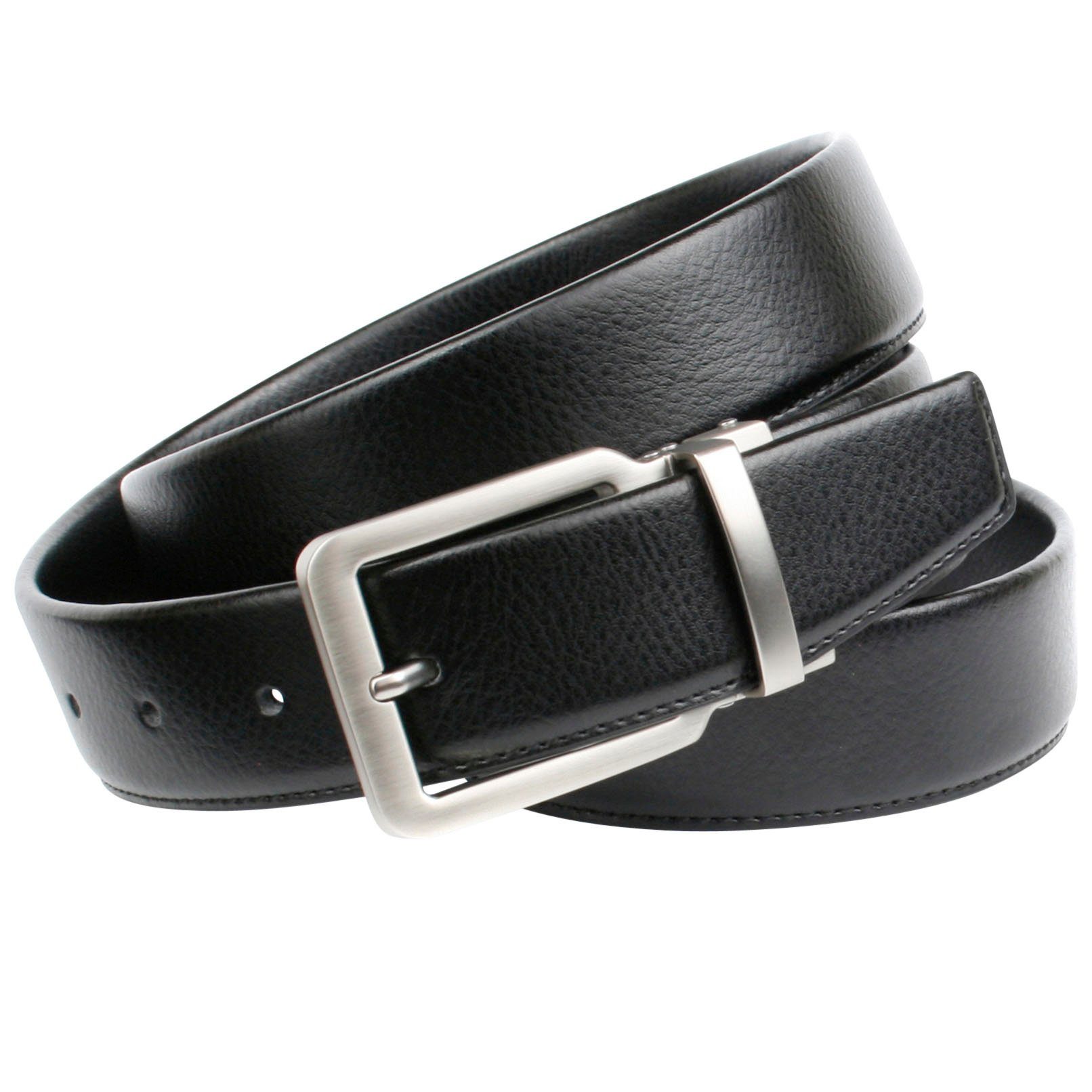 Anthoni Crown Leren riem Klassieke leren riem met eenvoudige elegantie heren riemen maat 110 zwart