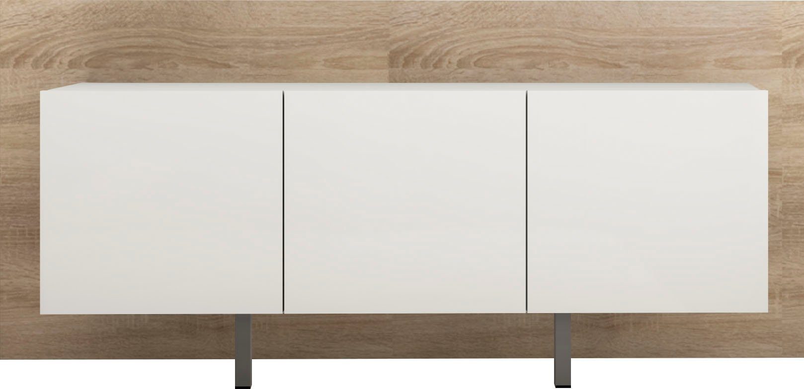 borchardt Möbel Tv-meubel Sara Breedte 144 cm lowboards wit