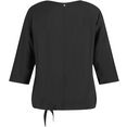 samoon blouse met lange mouwen met strikbandjes bij de zoom zwart
