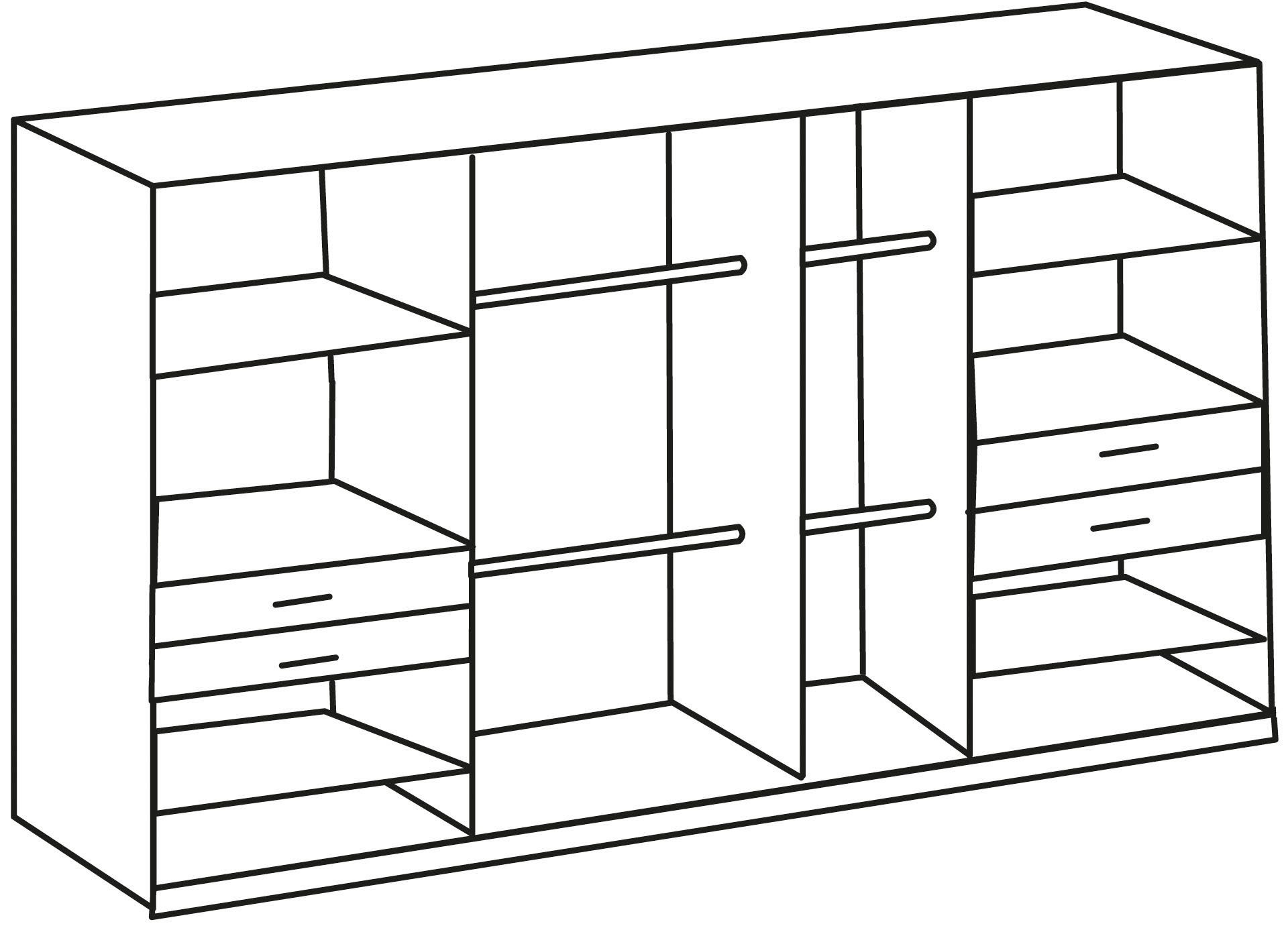 Wimex Kledingkast Taiga kledingkast met spiegel OTTOs Choice besteller met lades op comfortabele hoogte, garderobe slaapkamerkast