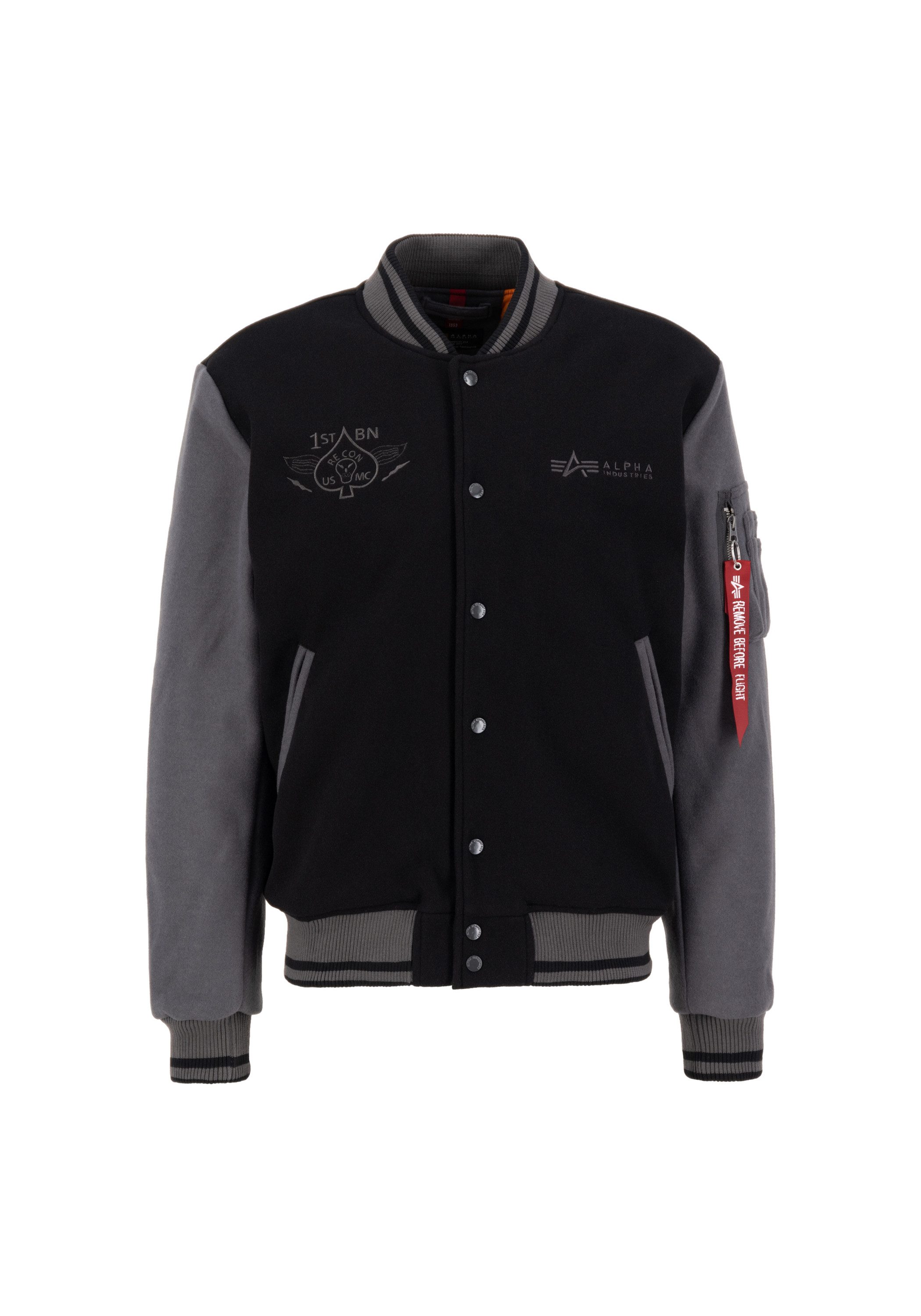 Heren Varsity Air Bomber Alpha Industries , Black , Heren