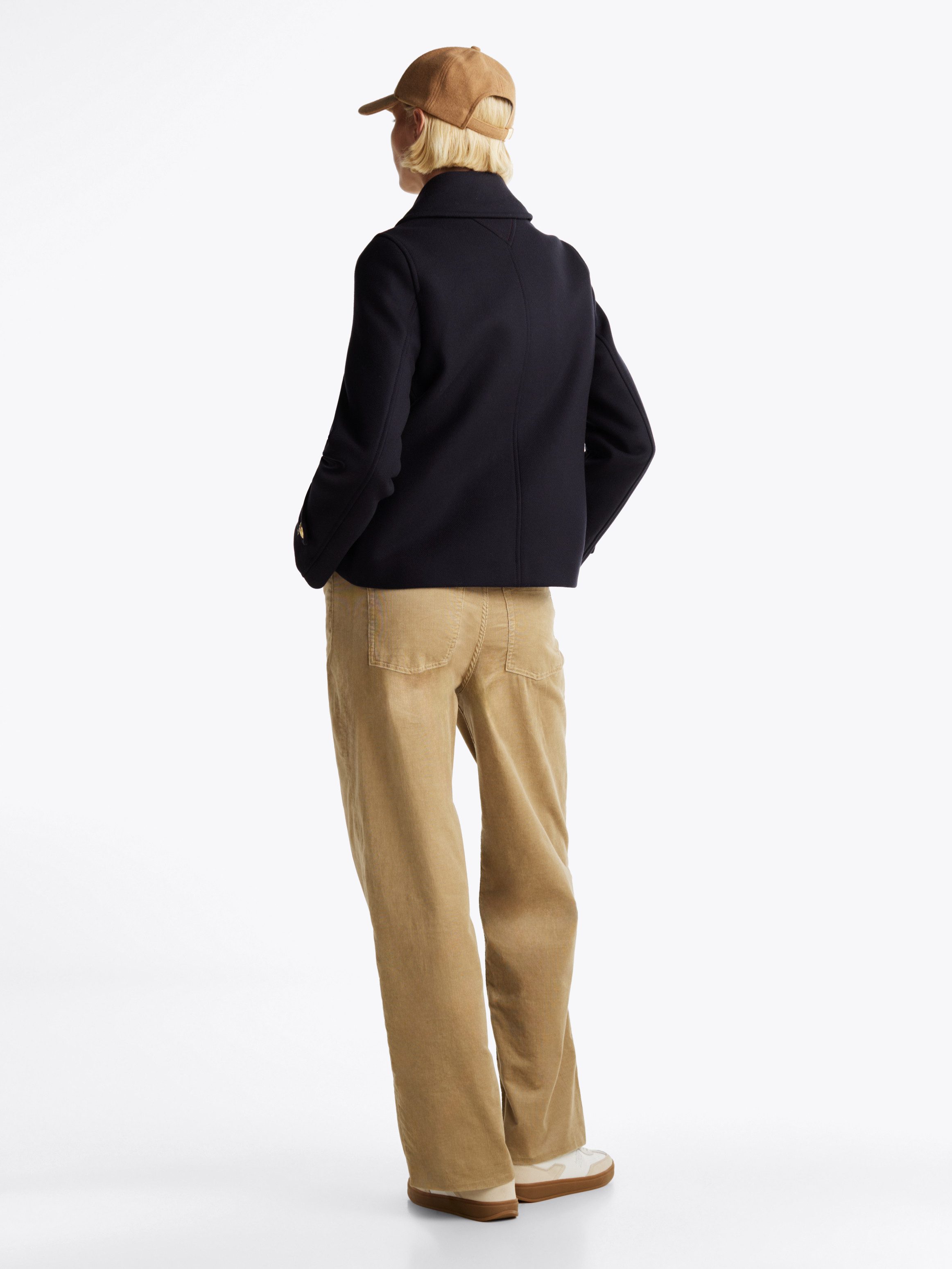 Tommy Hilfiger Korte jas WOOL BLEND DB PEACOAT