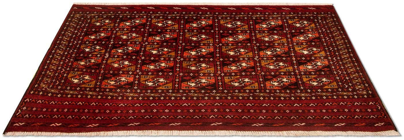 morgenland Wollen kleed Turkaman vloerkleed met de hand geknoopt rood