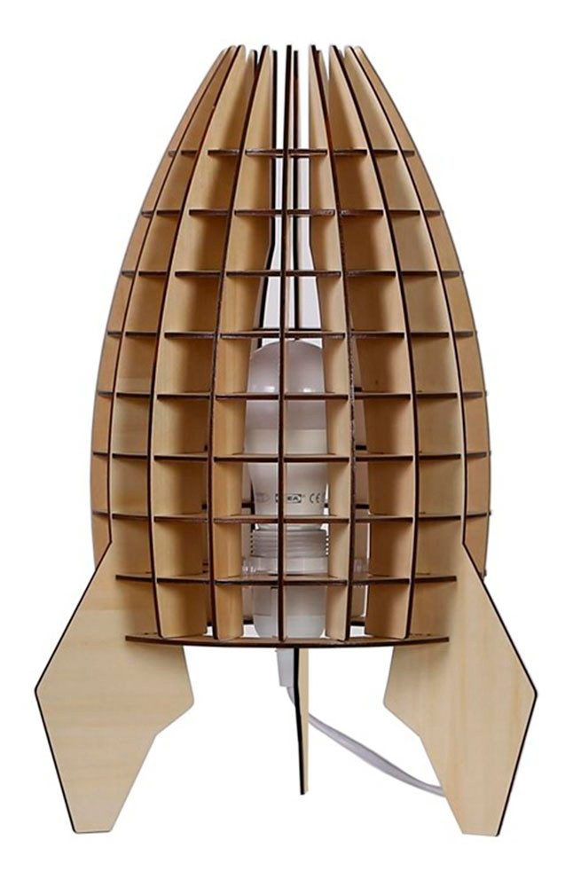 Kayoom Tafellamp Aviator hout modern, veelzijdig combineerbaar (1 stuk)