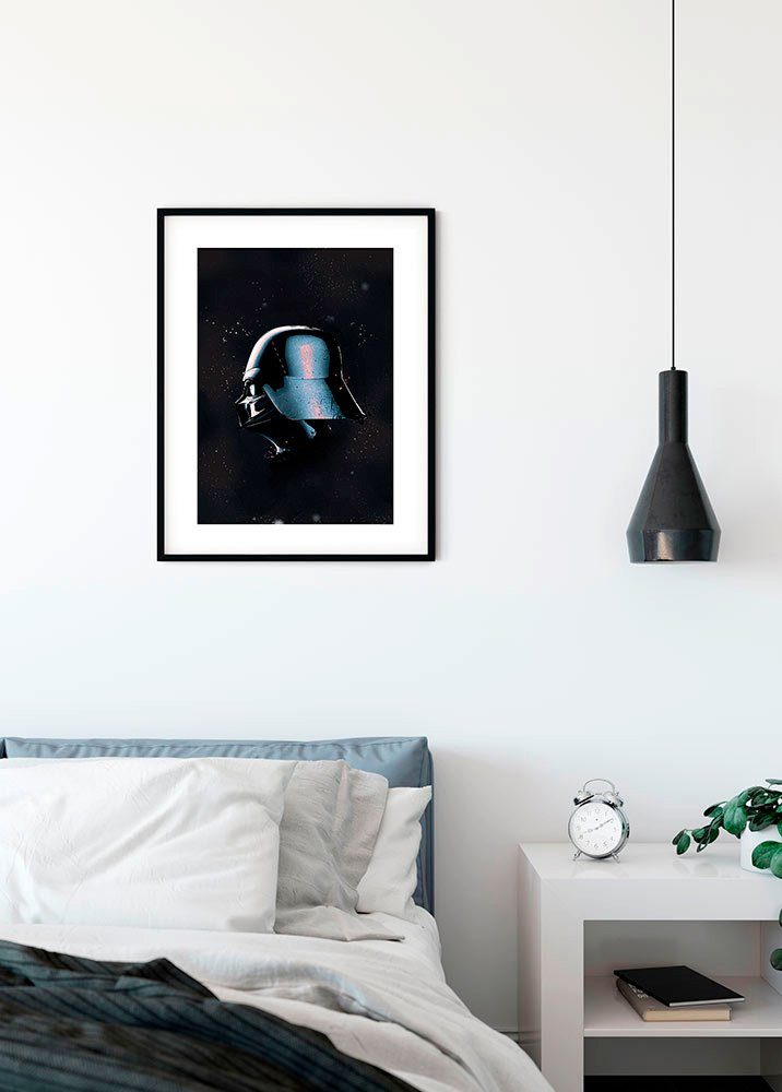 Komar Wanddecoratie Star Wars Classic Helmets Vader Wanddecoratie voor de kinderkamer - zonder lijst (1 stuk)