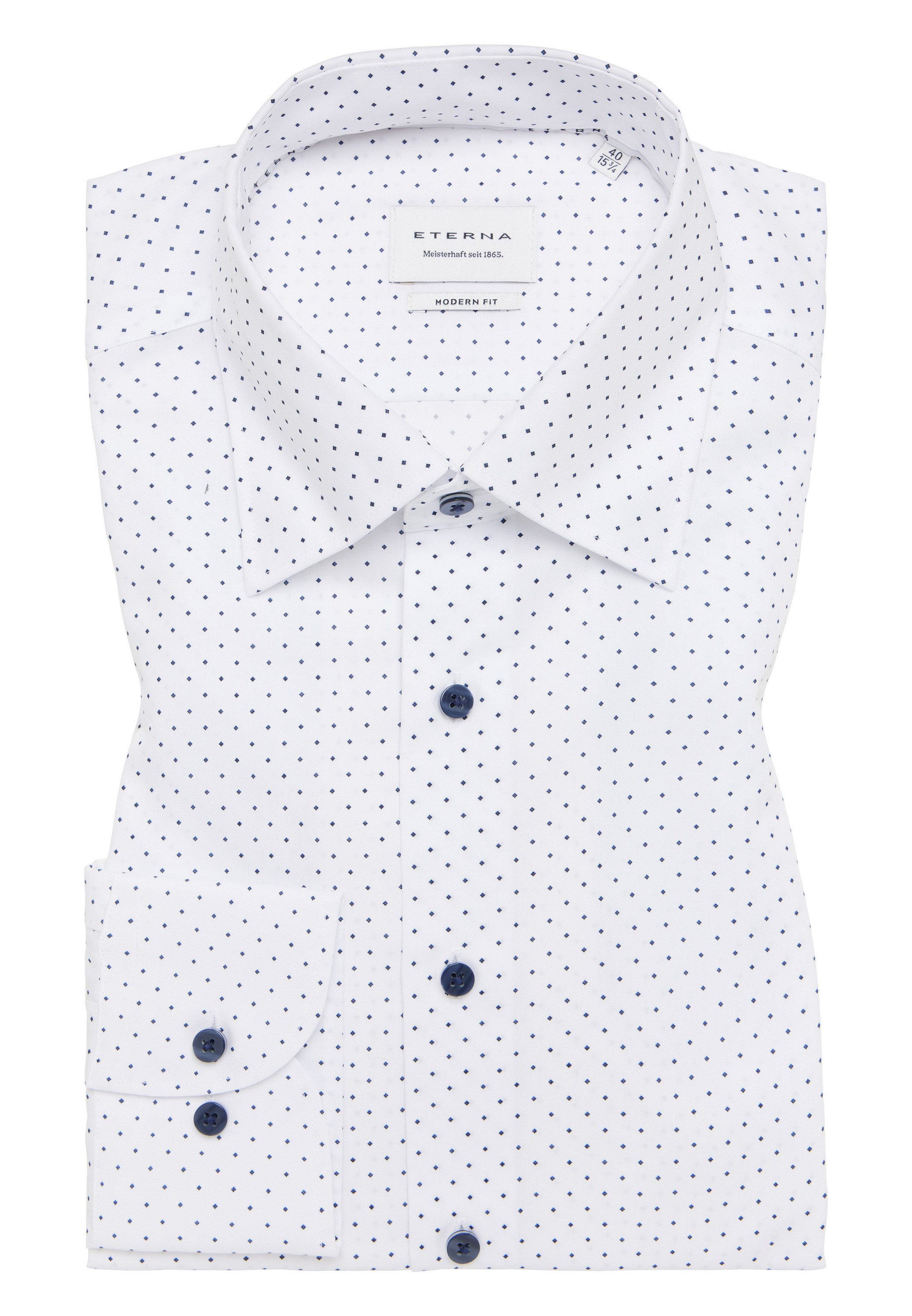 Eterna Overhemd met lange mouwen MODERN FIT NON IRON (strijkvrij)