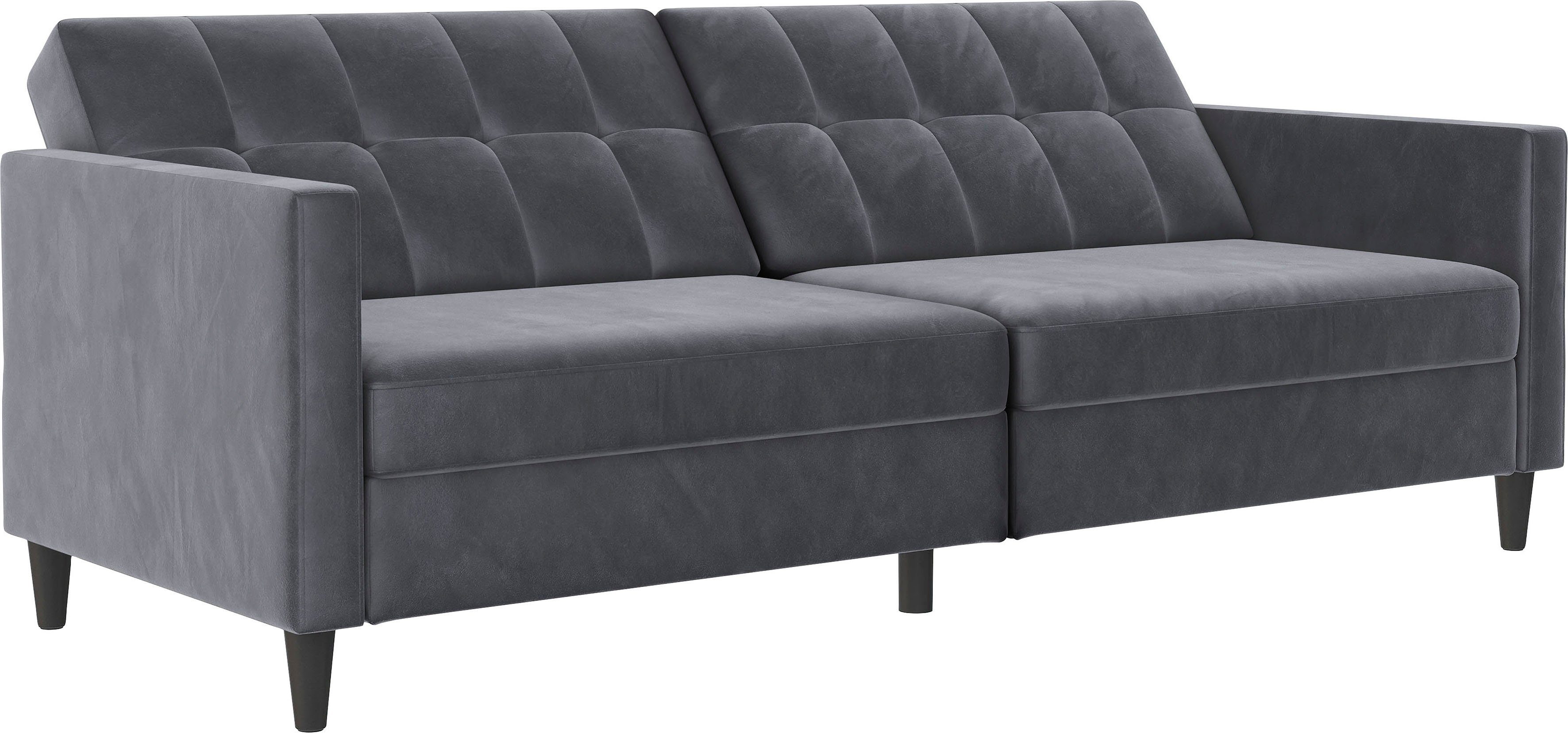 Dorel Home 3-zitsbank Hartford II Slaapfunctie, rugleuning 2-delig, 3-voudig verstelbaar, zithoogte 43 cm