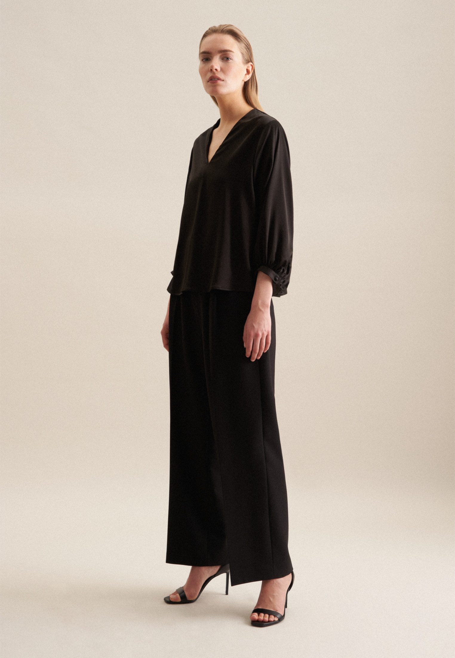 seidensticker Klassieke blouse Zwarte roos