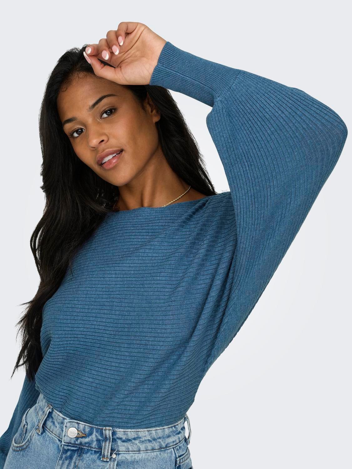 Only Gebreide trui ONLADALINE L/S SHORT PULLO KNT NOOS