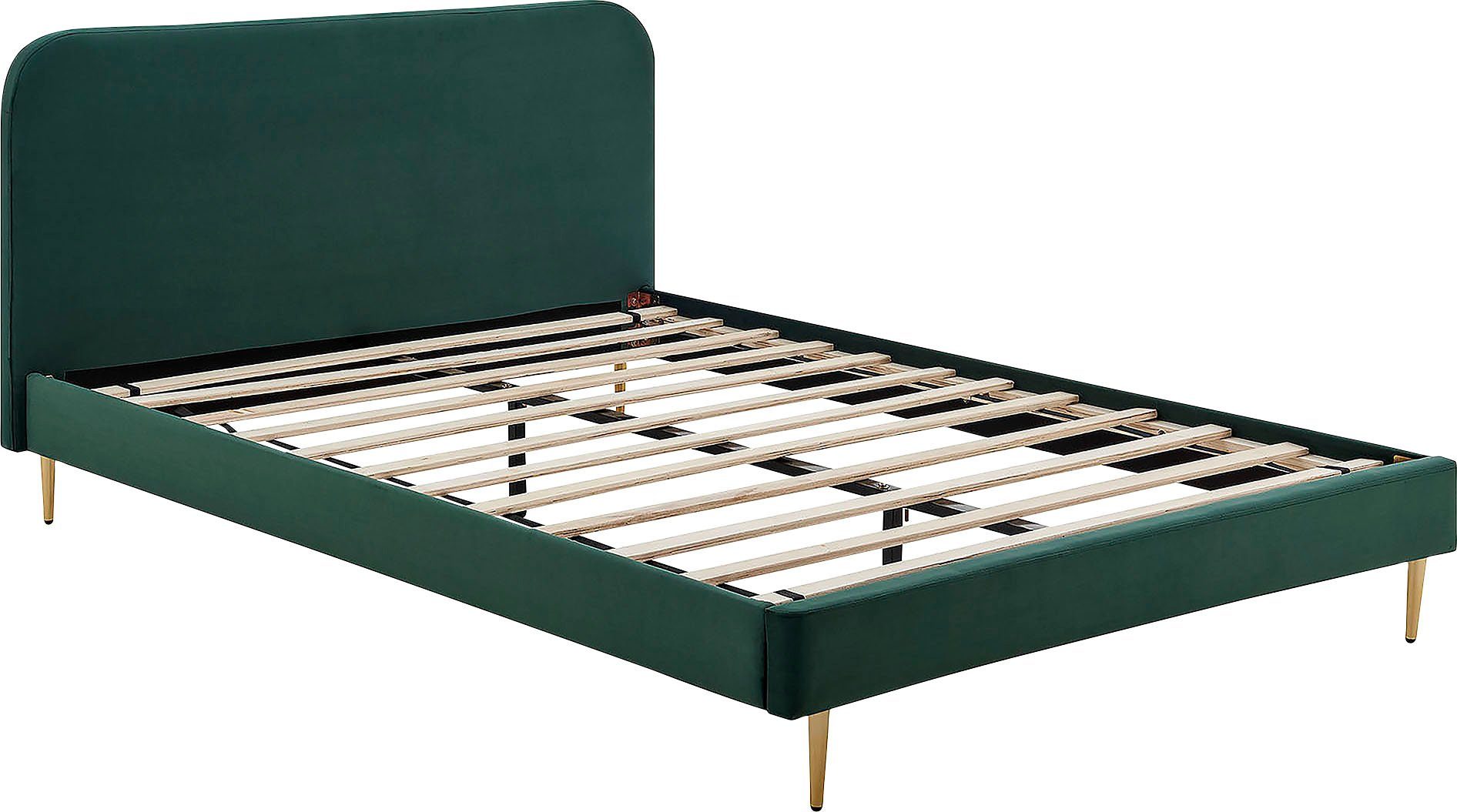 SalesFever Gestoffeerd bed Poten chroom goudkleur