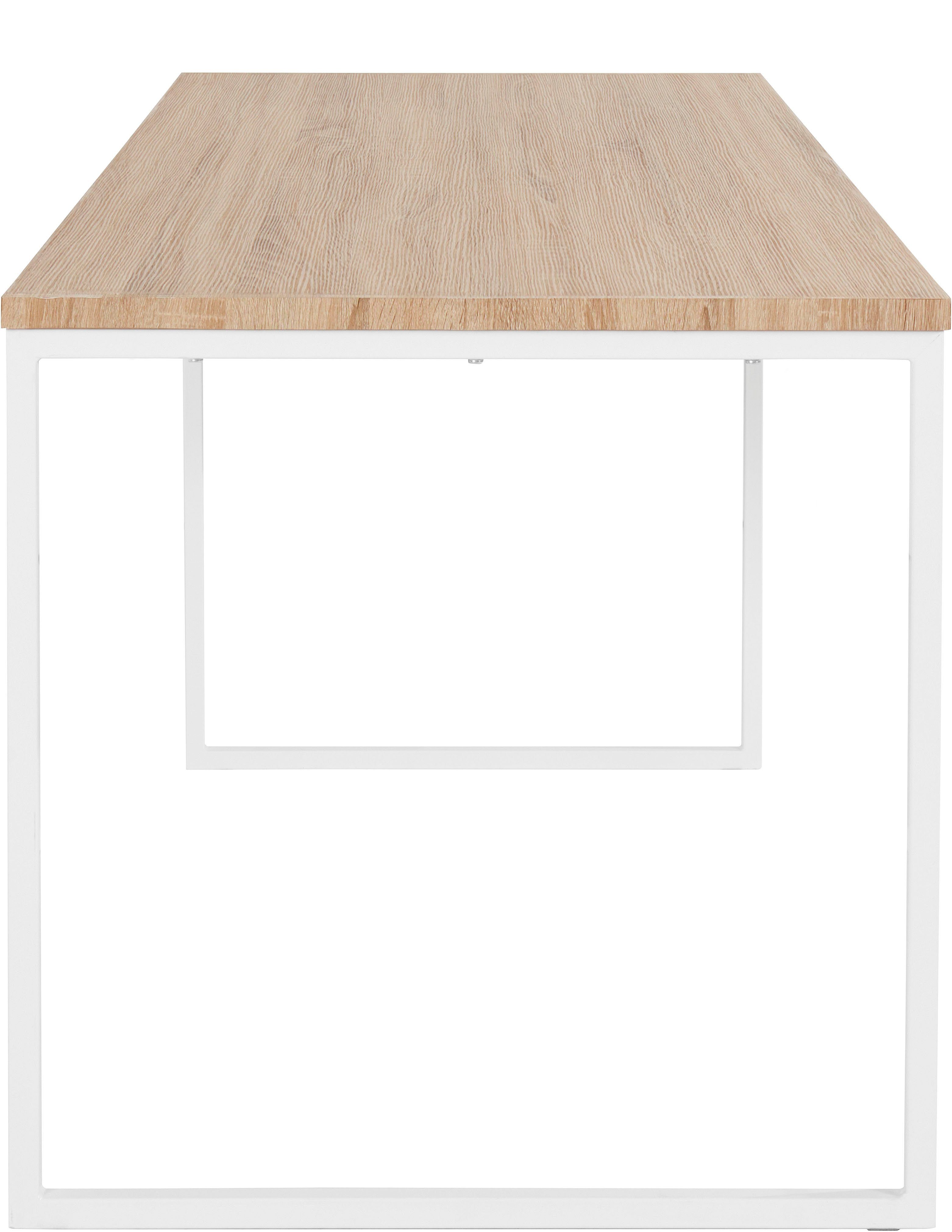andas Eettafel Hulsig met tafelblad in een hout-look en voelbare structuur, hoogte 76 cm (1 stuk)