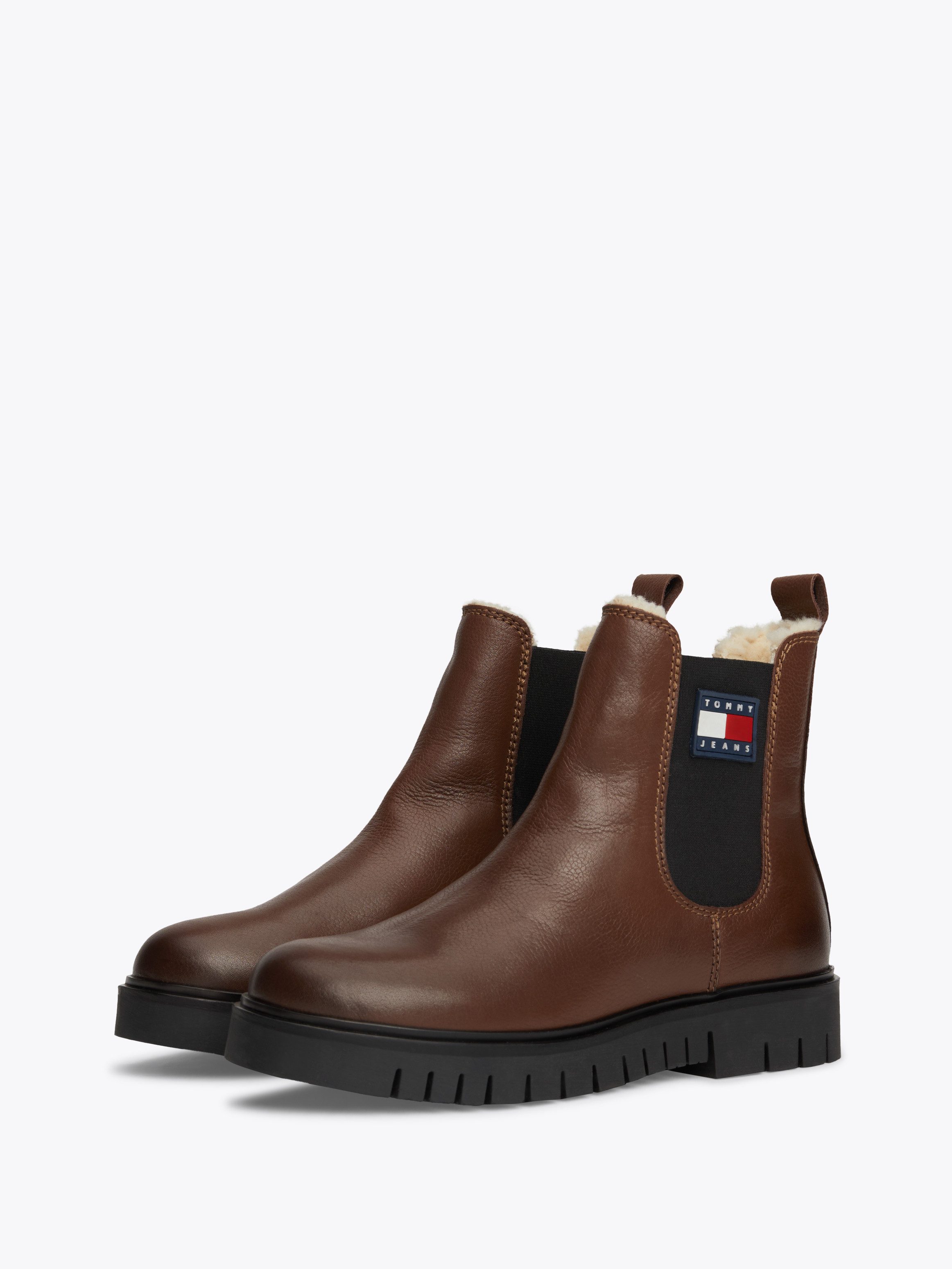 TOMMY JEANS Winterlaarzen TJW CHELSEA BOOT WL blokhak, plateau, chelseaboots, instapschoen met zijlogo