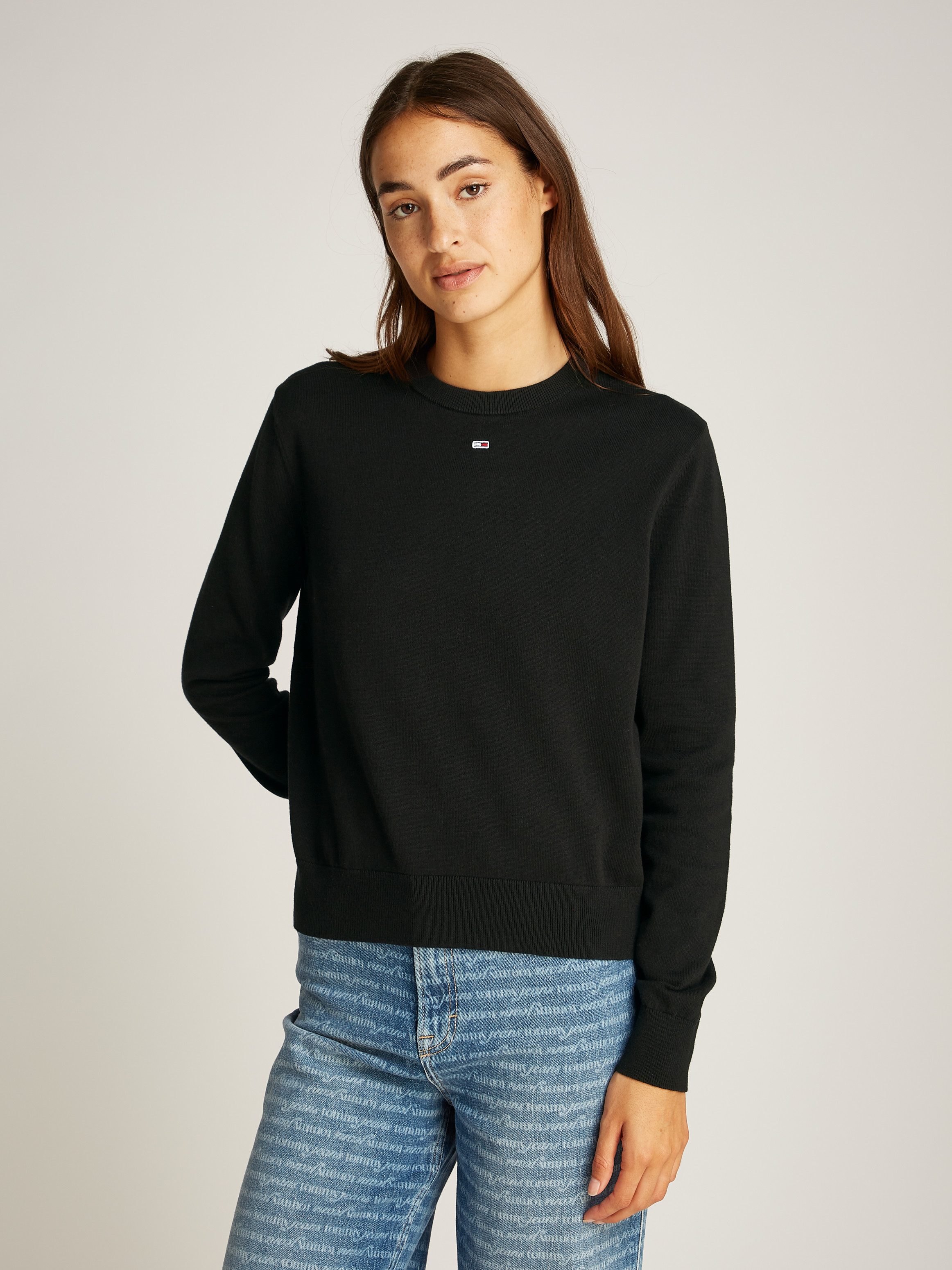 Tommy Jeans Curve Trui met ronde hals TJW ESSENTIAL CREW SWEATER EXT