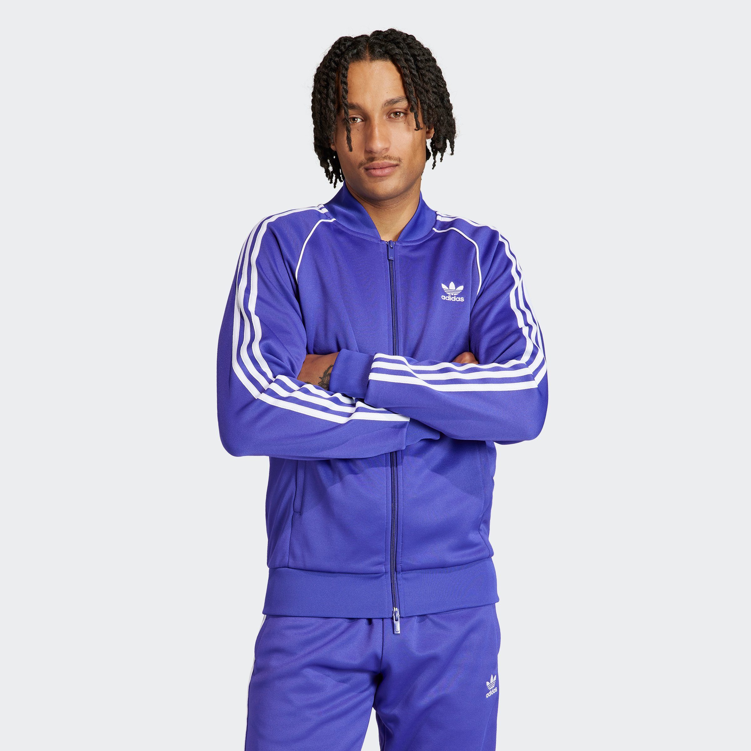 adidas Originals Trainingsjack SST TT Superstar, retro look, sportjacke, tracktop heren trainingsjacks maat 4XL paars