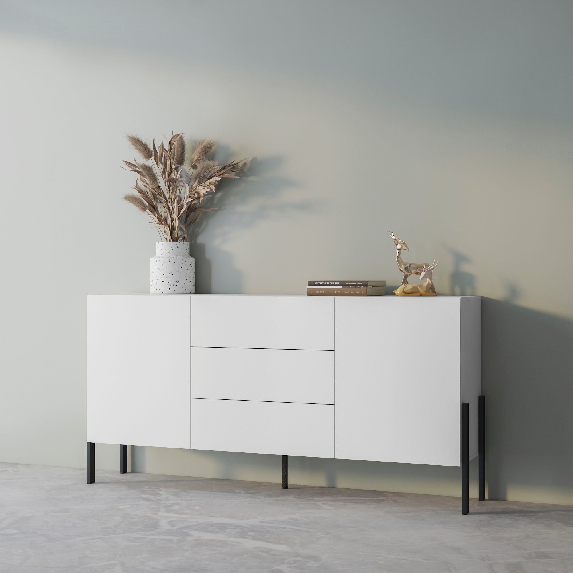 INOSIGN Dressoir Jukon, breedte 150 of 180 cm, moderne grepless commode