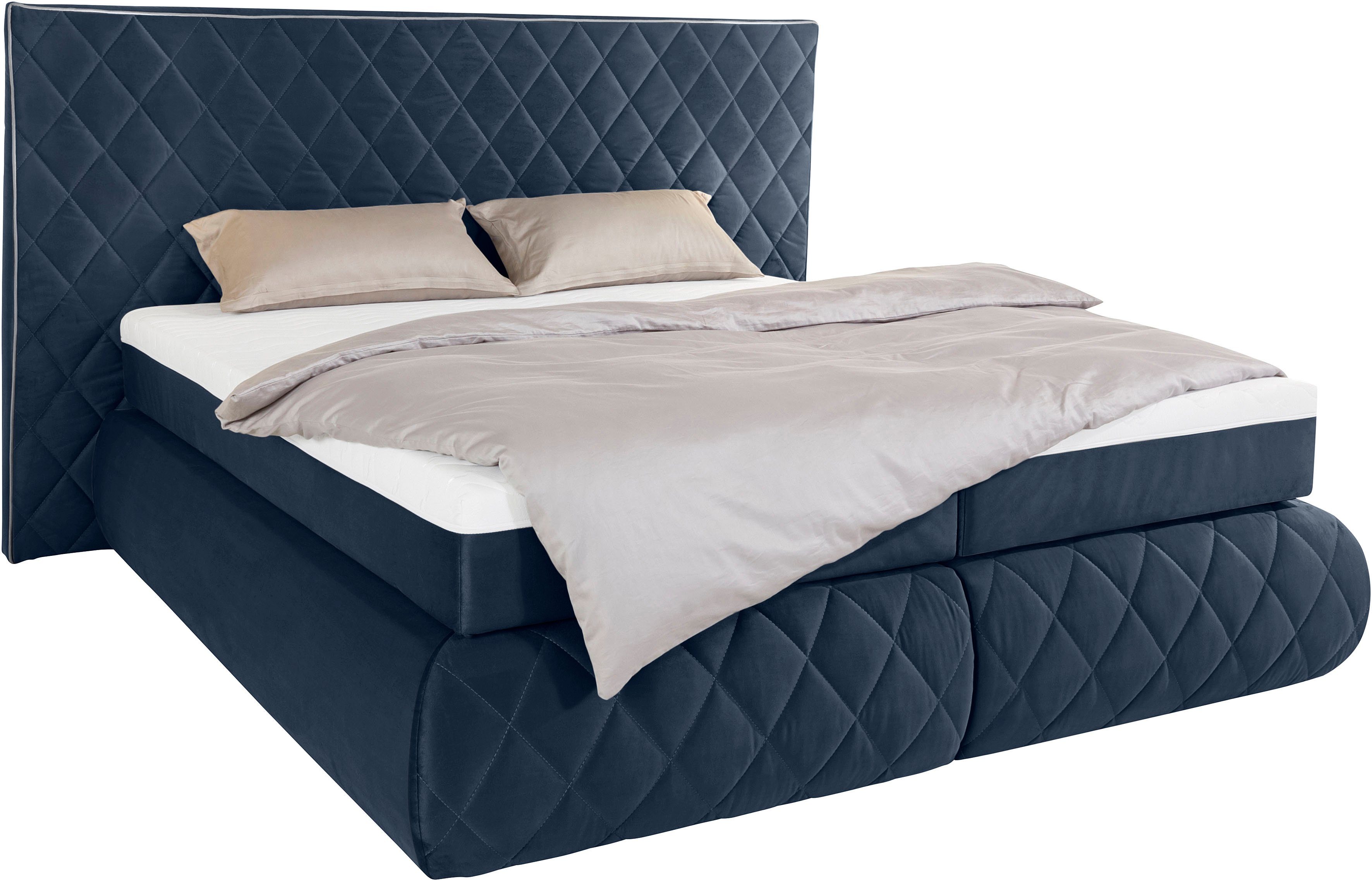 Places of Style Boxspring Alaric naar keuze met en zonder stralen, topmatras pocketvering