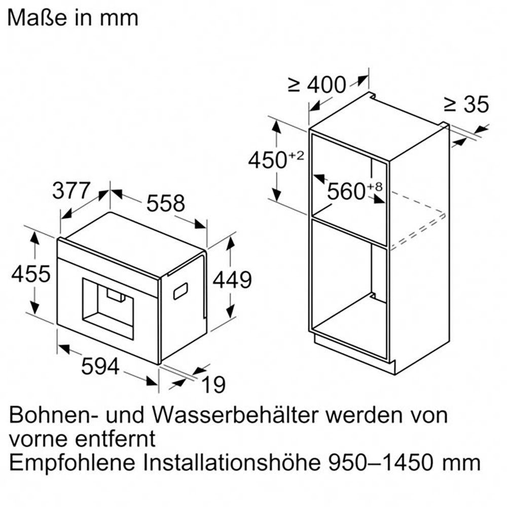 BOSCH Volautomatisch inbouw-koffiezetapparaat CTL7181B0