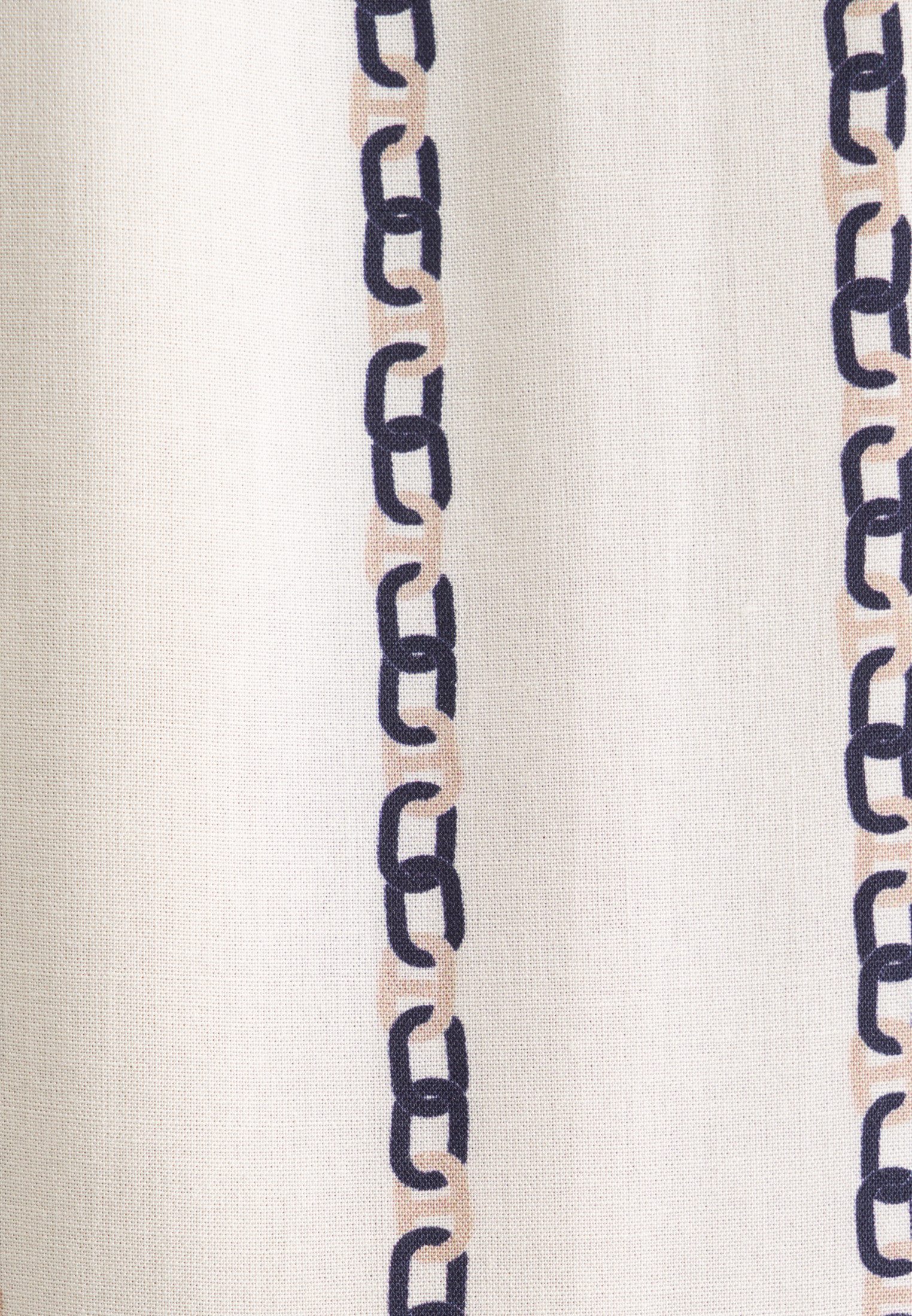seidensticker Overhemdblouse Zwarte roos Lange mouwen kraag kettingenprint