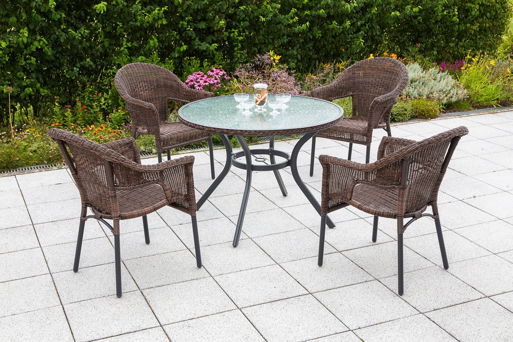MERXX Tuin-eethoek Ravenna tuinsets bruin