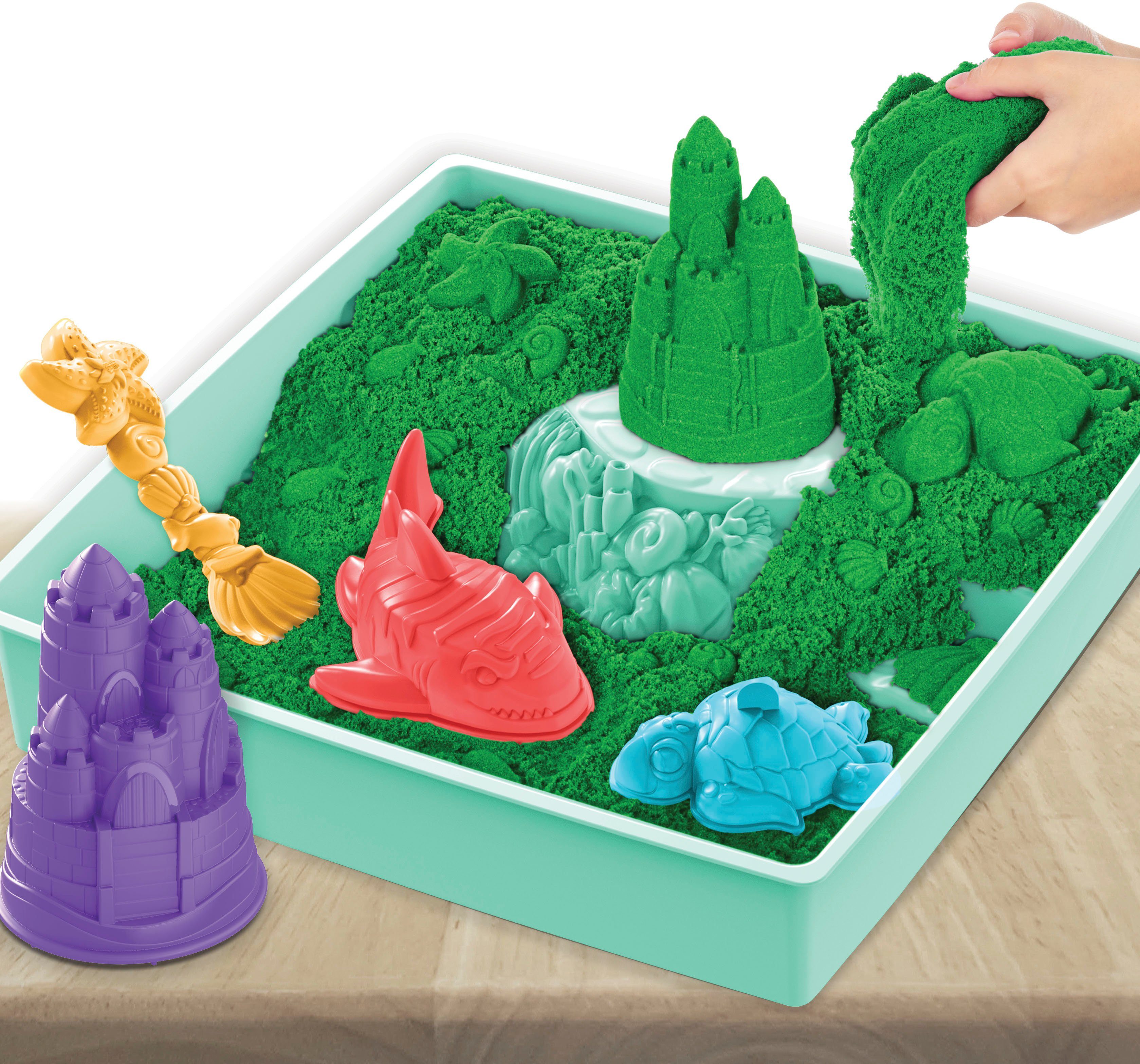 Spin Master Knutselset Kinetic Sand - Box 454 g - Groen