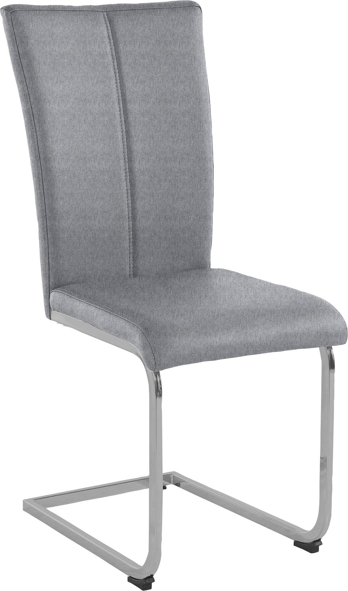 Home affaire Vrijdragende stoel Alex Stoel belastbaar tot 120 kg, frame in chroom-look (set, 2 stuks)