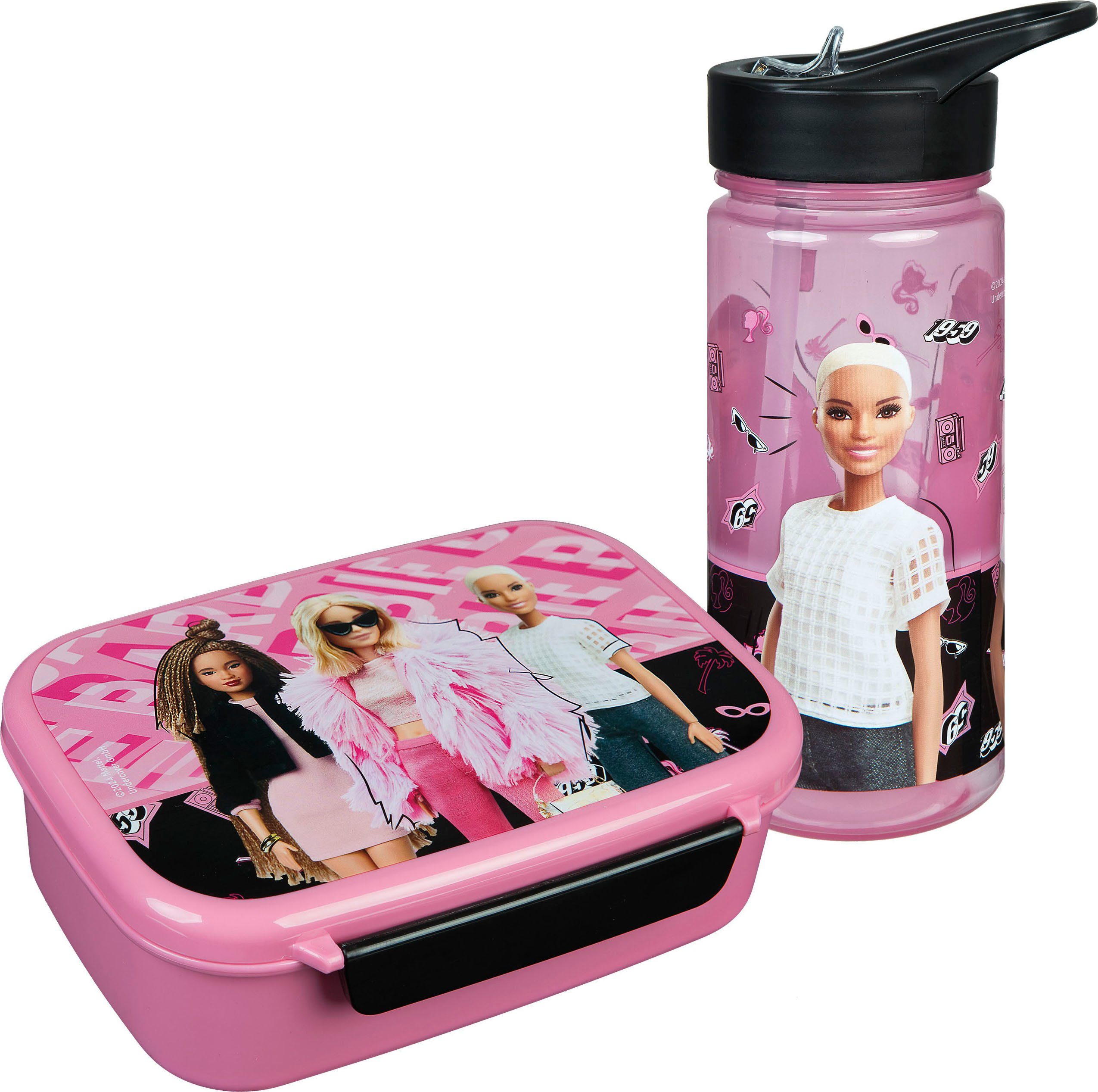 Scooli Lunchbox & drinkfles, Barbie (set, 2-delig)