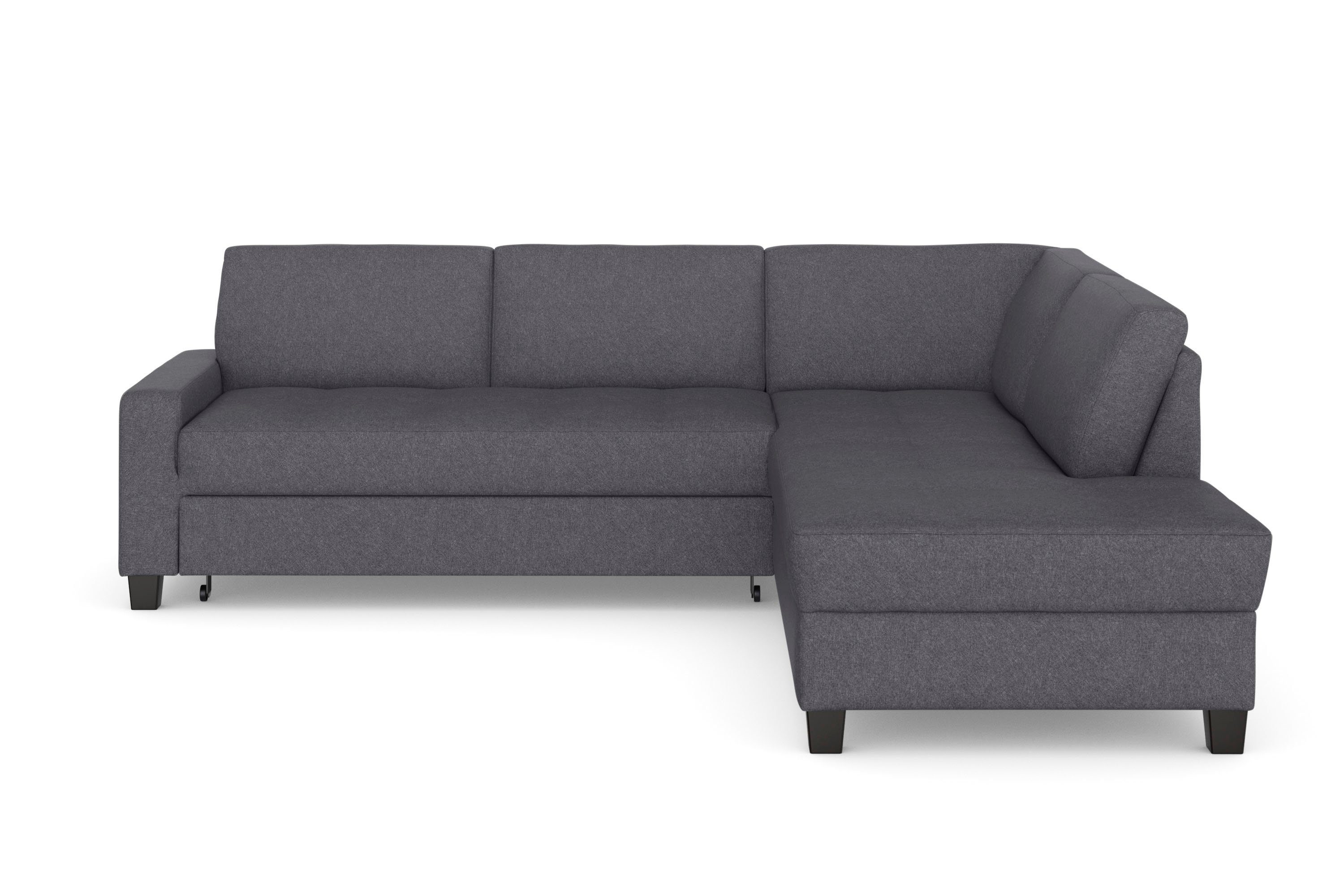 DOMO collection Hoekbank Florentina tijdloos en elegant, zitnaden als designelement, L-vorm keuze met slaapfunctie, met contrastnaad, comfortabele zithoogte 47 cm