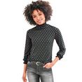 linea tesini by heine shirt met lange mouwen gedessineerd shirt (1-delig) zwart